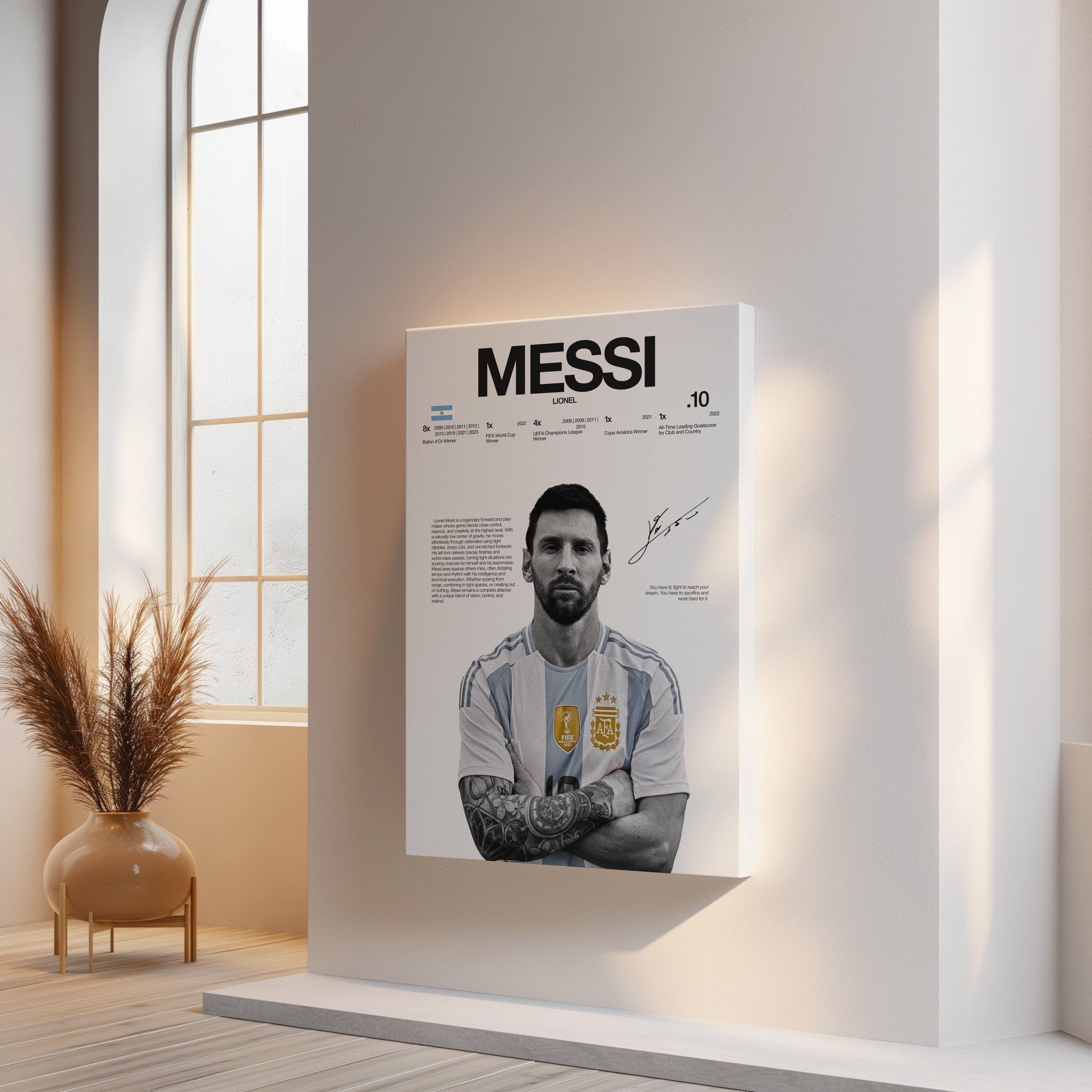 Lionel Messi – The GOAT Edition 4K Ultra Wrap Frame Wall Art in Pakistan | IBRELIA™ - IBRELIA