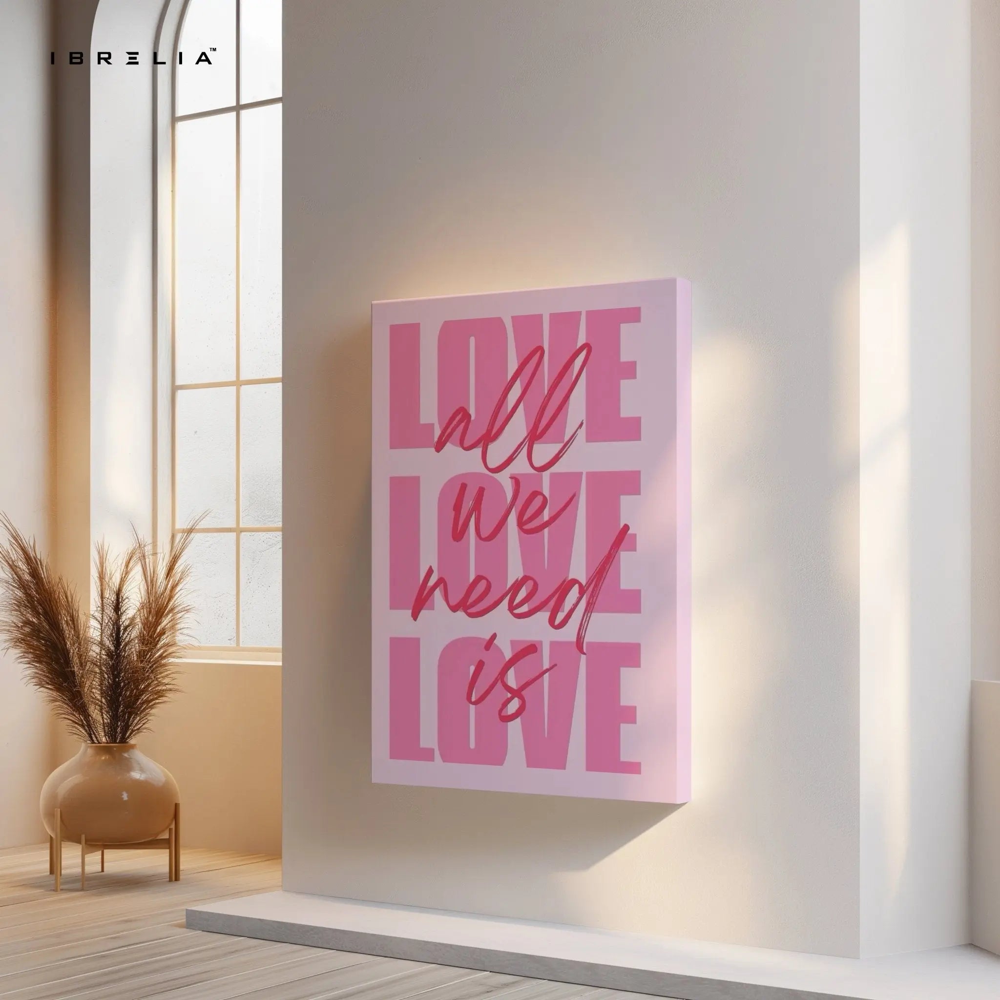 All We Need Is Love Wall Frame | 4K Ultra Wrap Frame Wall Art in Pakistan | IBRELIA™ - IBRELIA