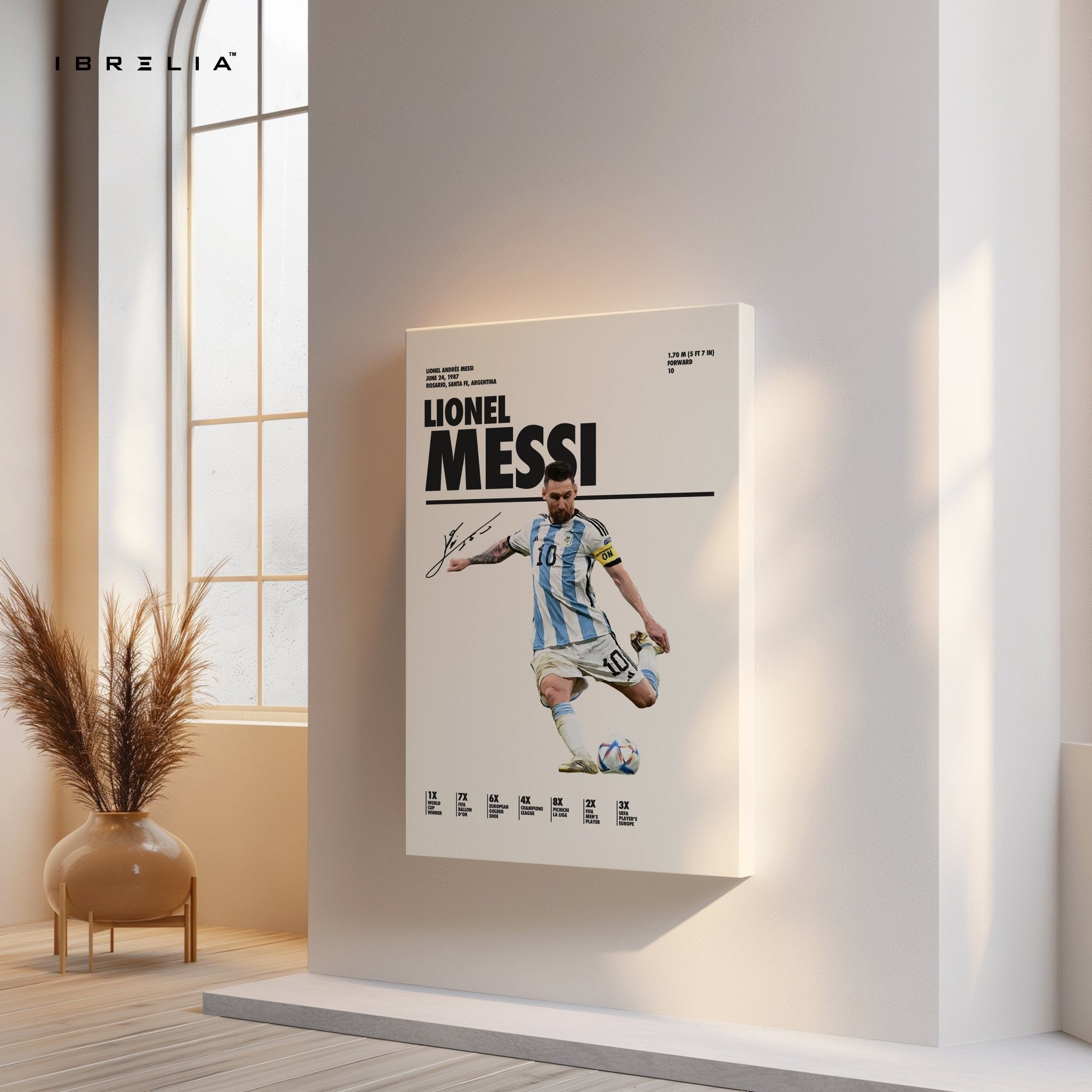 Lionel Messi Argentina Kick Pose – 4K Ultra Wrap Frame Wall Art in Pakistan | IBRELIA™ - IBRELIA