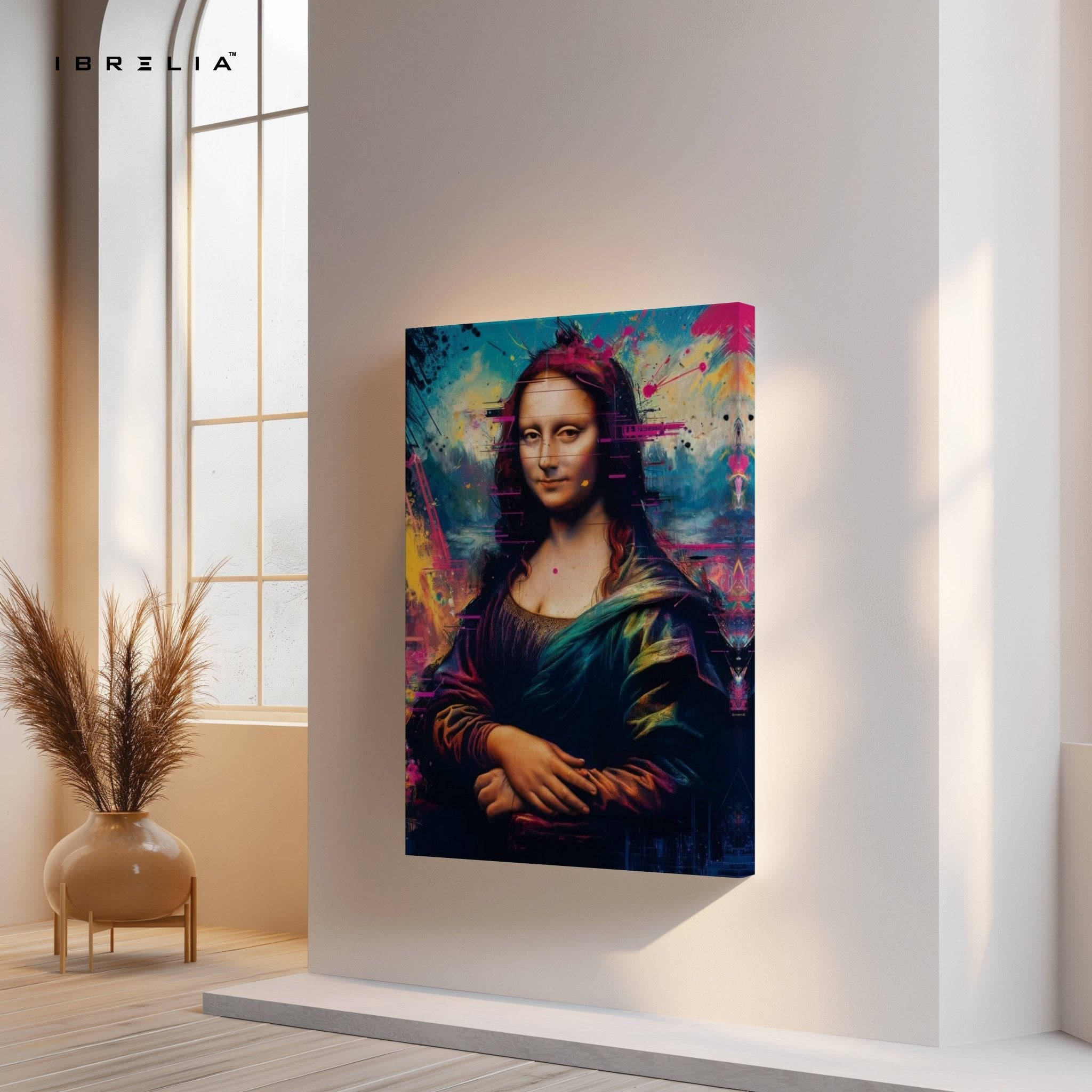 Mona Lisa Graffiti Splash Wall Frame | 4K Ultra Wrap Frame Wall Art in Pakistan | IBRELIA™ - IBRELIA