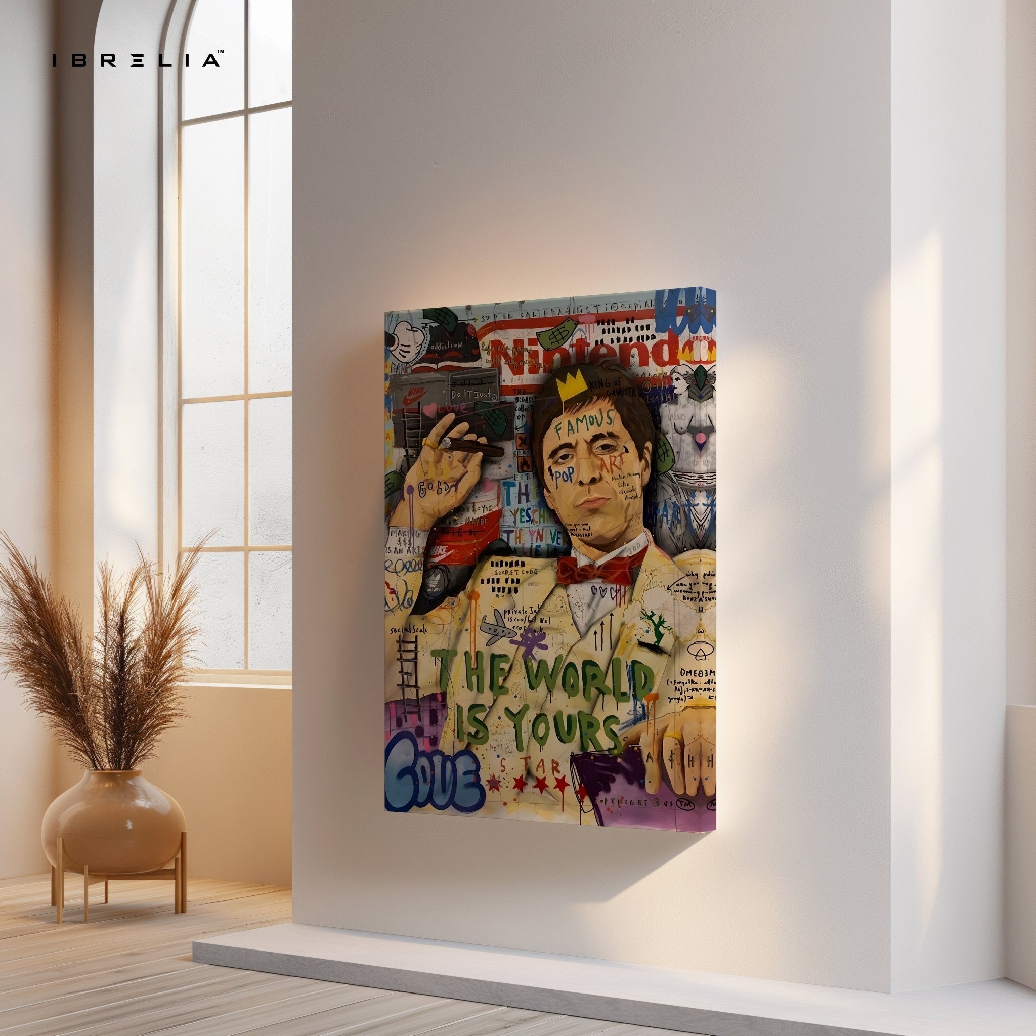 Scarface “The World Is Yours” Graffiti 4K Wall Art in Pakistan | IBRELIA™ - IBRELIA