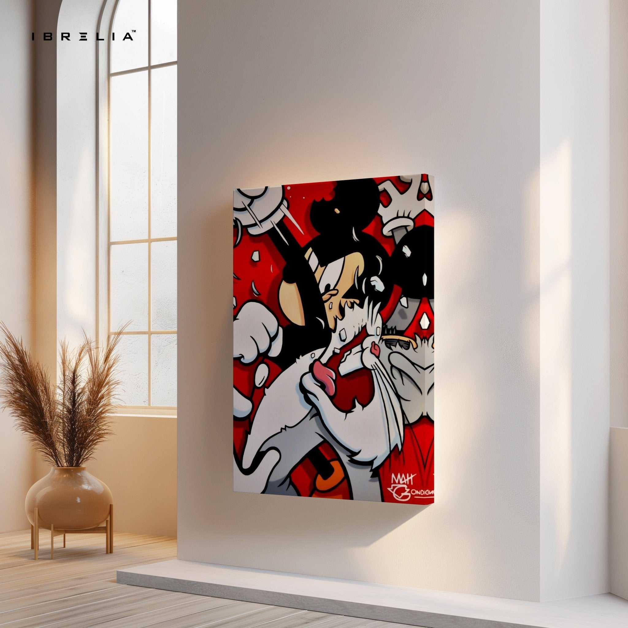 Cartoon Clash Graffiti Wall Frame | 4K Ultra Wrap Frame Wall Art in Pakistan | IBRELIA™ - IBRELIA