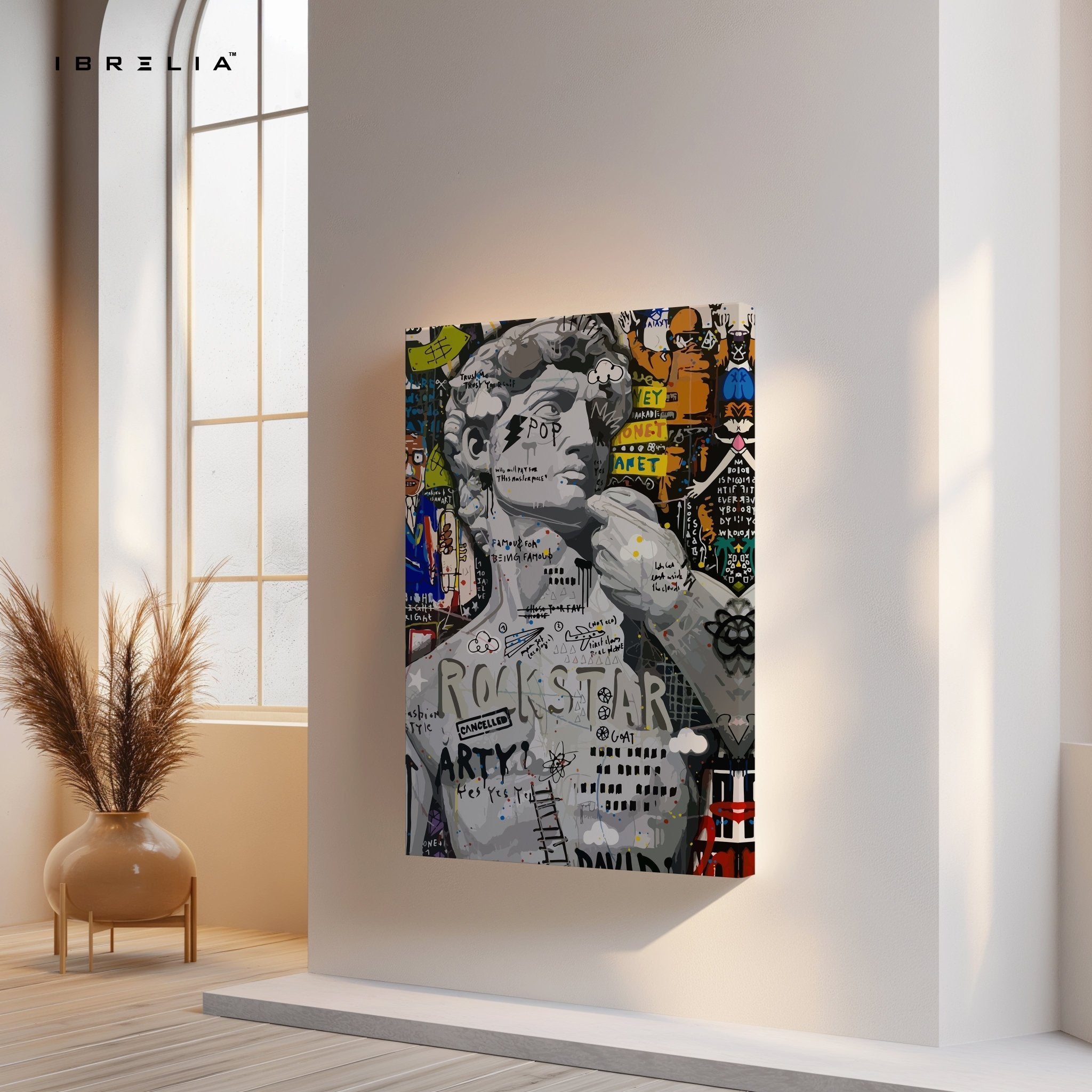 David Rockstar Pop Art – 4K Ultra Wrap Frame Wall Art in Pakistan | IBRELIA™ - IBRELIA