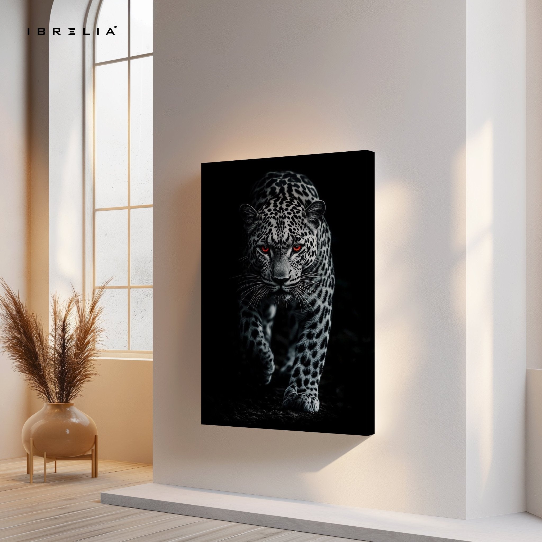 Red - Eyed Leopard Wall Frame | 4K Ultra Wrap Frame Wall Art in Pakistan | IBRELIA™ - IBRELIA