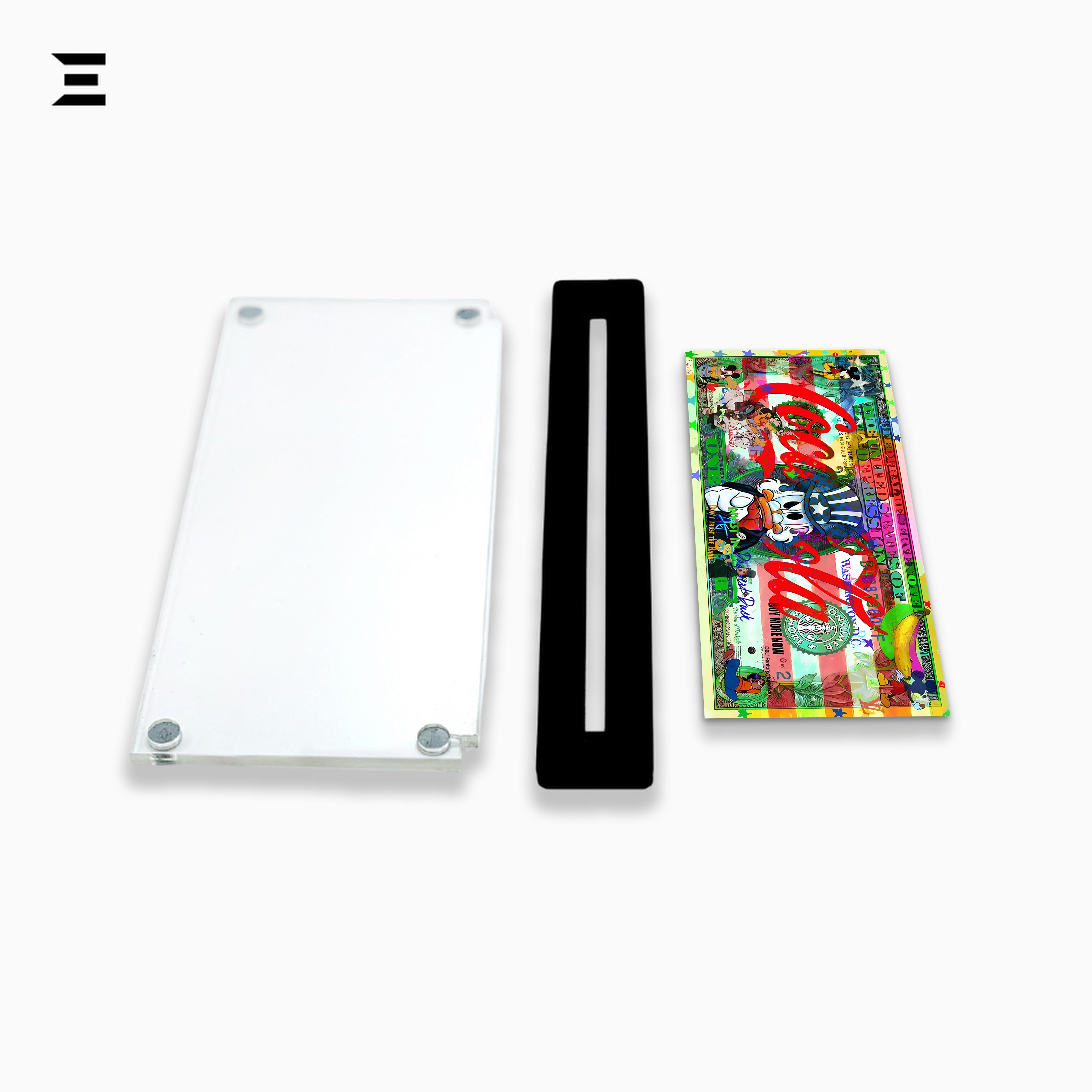 Premium Magnetic Acrylic Frame with Black Base – Scrooge McDuck Coca-Cola $2 Pop Art IBRELIA