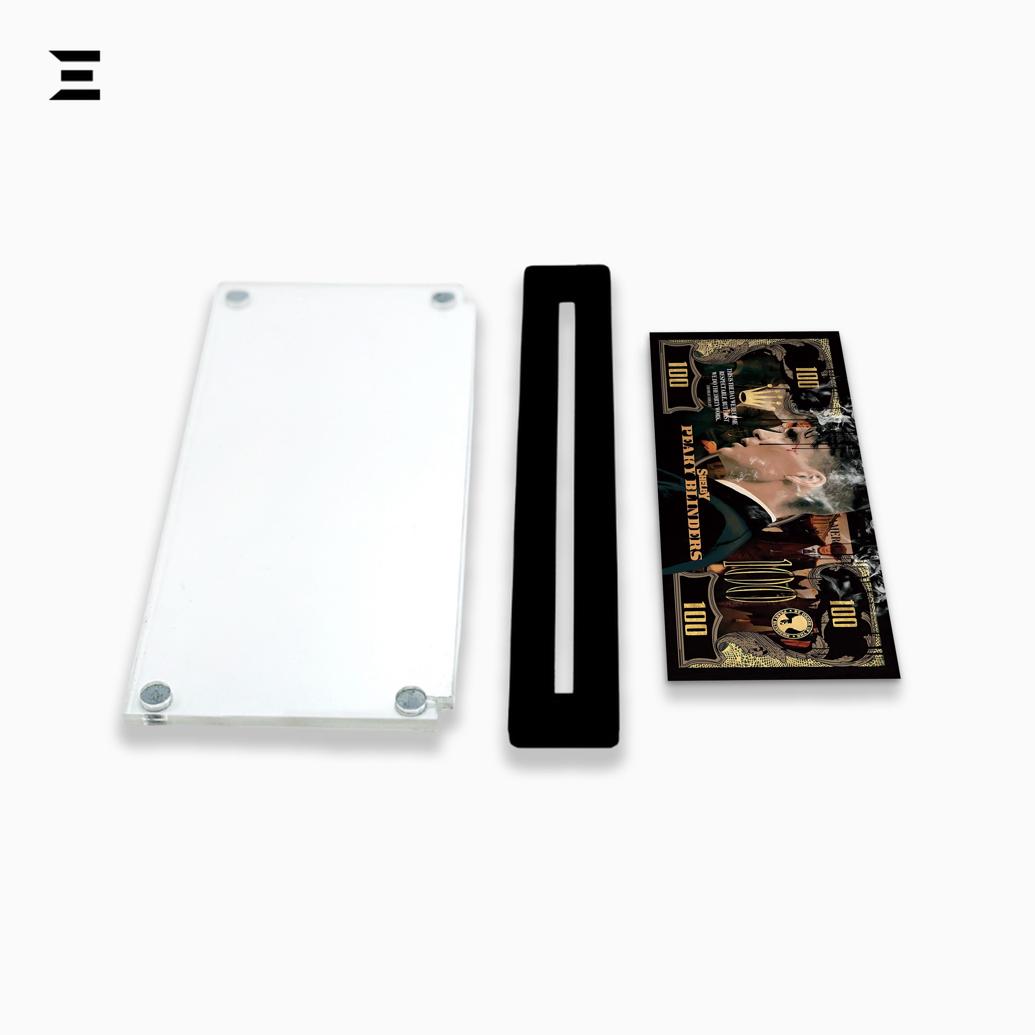 Premium Magnetic Acrylic Frame with Black Base – Peaky Blinders Black & Gold Edition IBRELIA