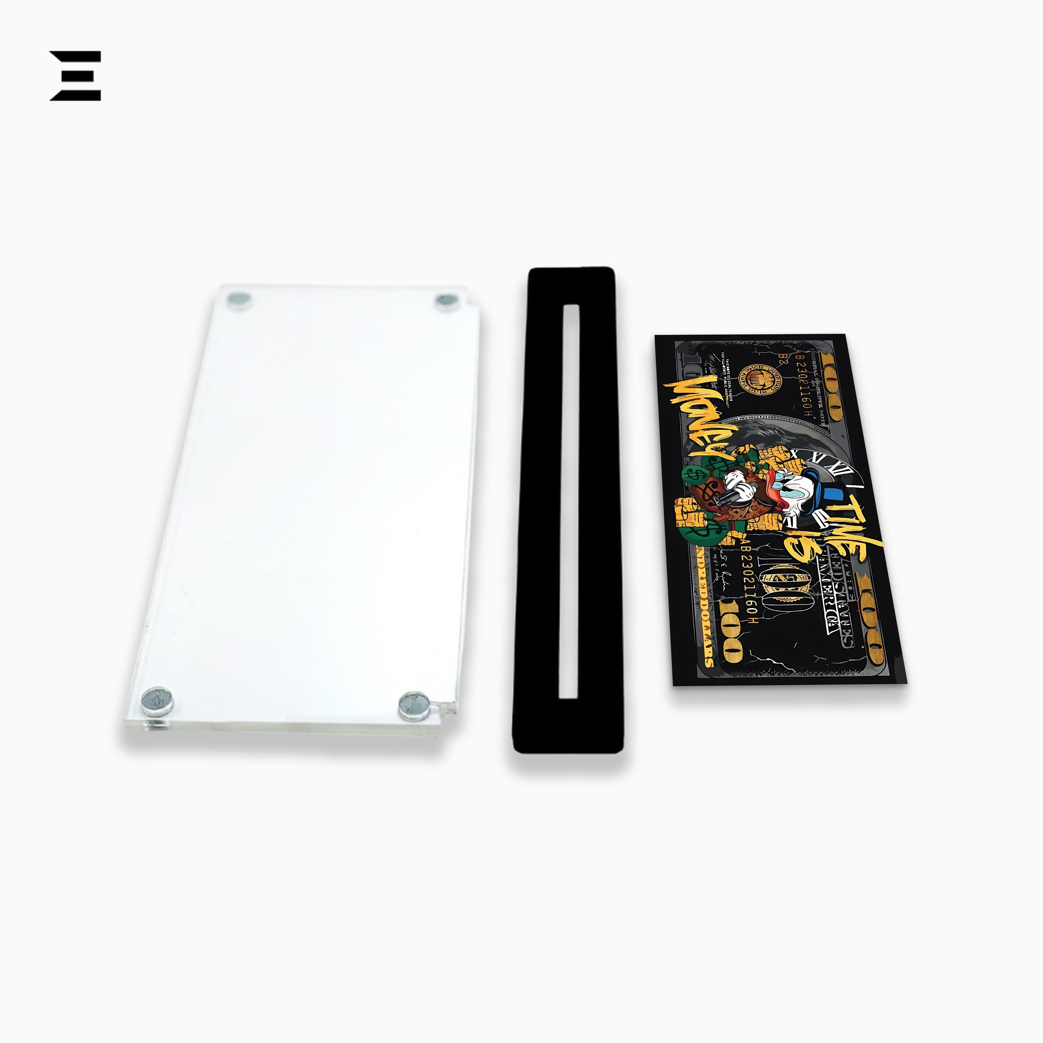 Premium Magnetic Acrylic Frame with Black Base – Scrooge McDuck "Time is Money" Edition IBRELIA