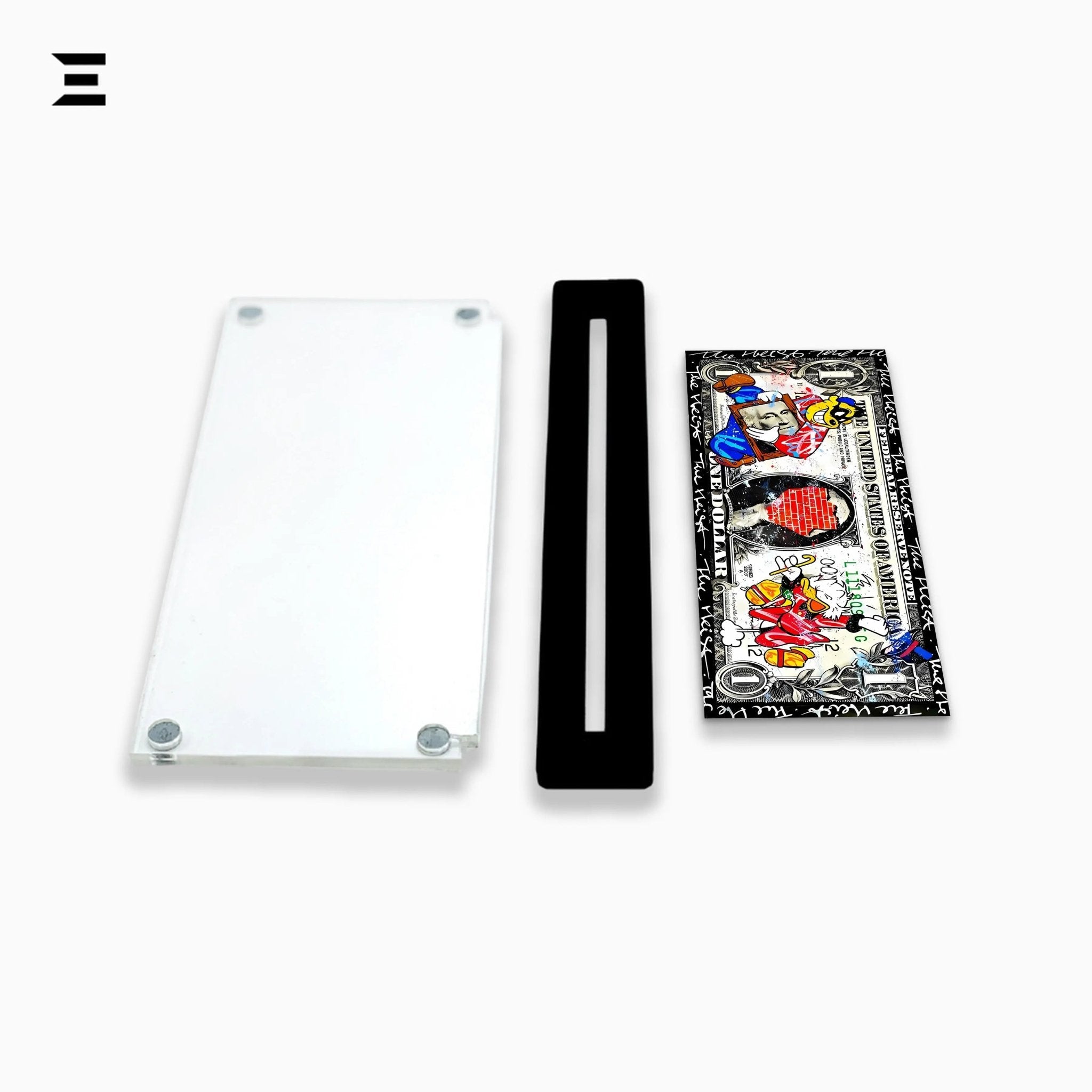 Premium Magnetic Acrylic Frame with Black Base – Beagle Boys $1 Heist Pop Art - IBRELIA
