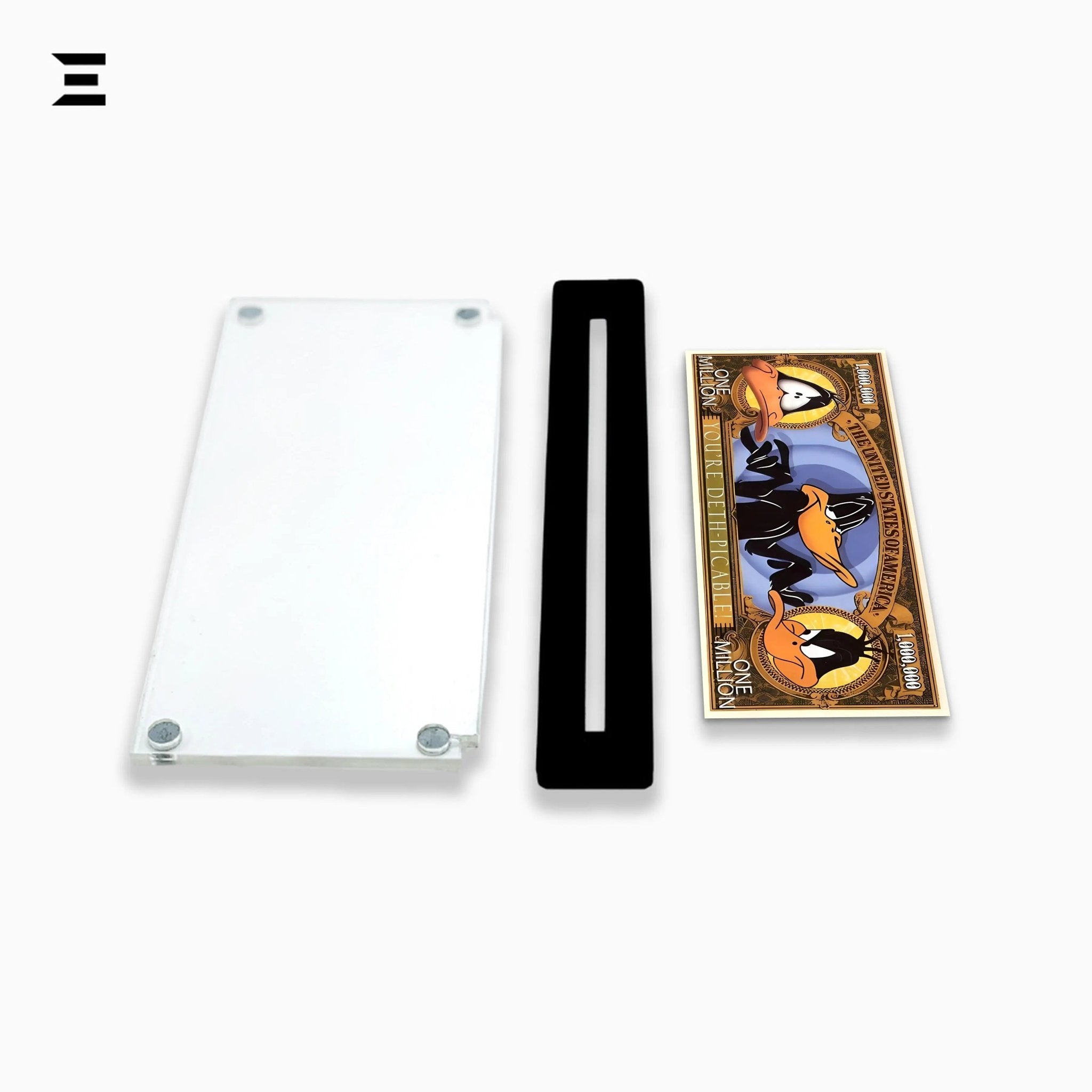 Premium Magnetic Acrylic Frame with Black Base – Daffy Duck “You’re Deth - picable” Million Dollar Pop Art - IBRELIA