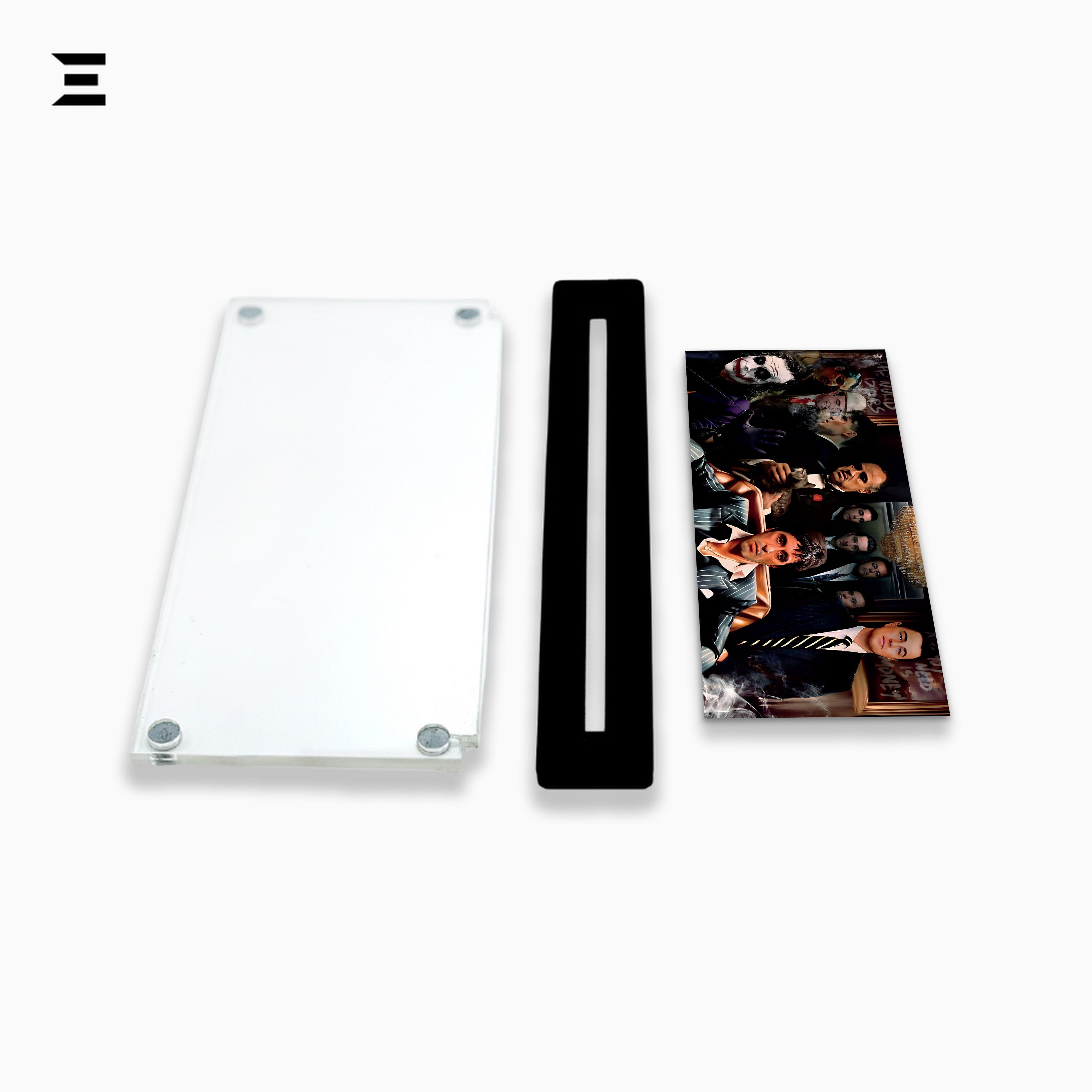 Premium Magnetic Acrylic Frame with Black Base – Scarface, Godfather, Joker, Sopranos & Wolf of Wall Street IBRELIA