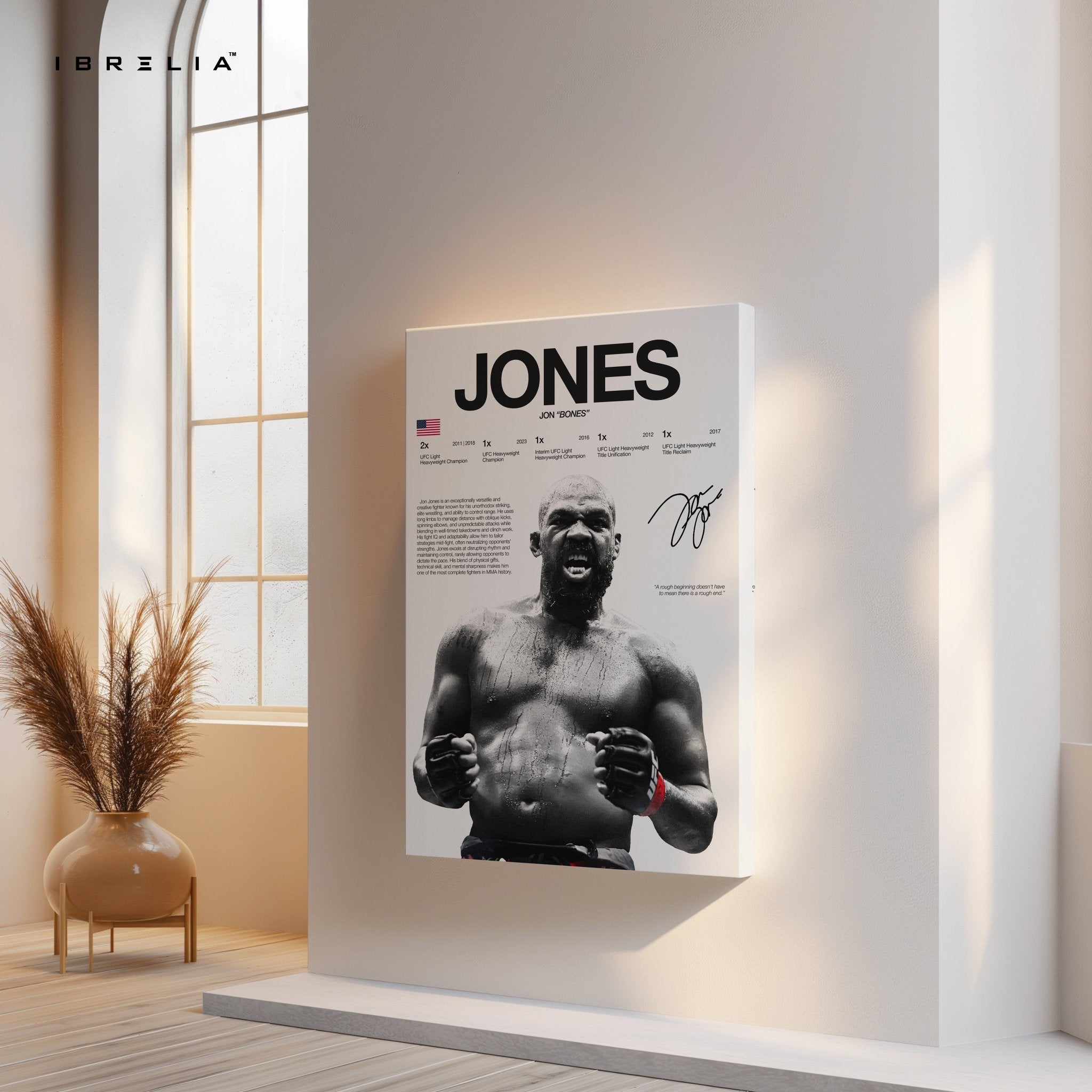 Jon Jones “Bones” – UFC Champion 4K Ultra Wrap Frame Wall Art in Pakistan | IBRELIA™ - IBRELIA