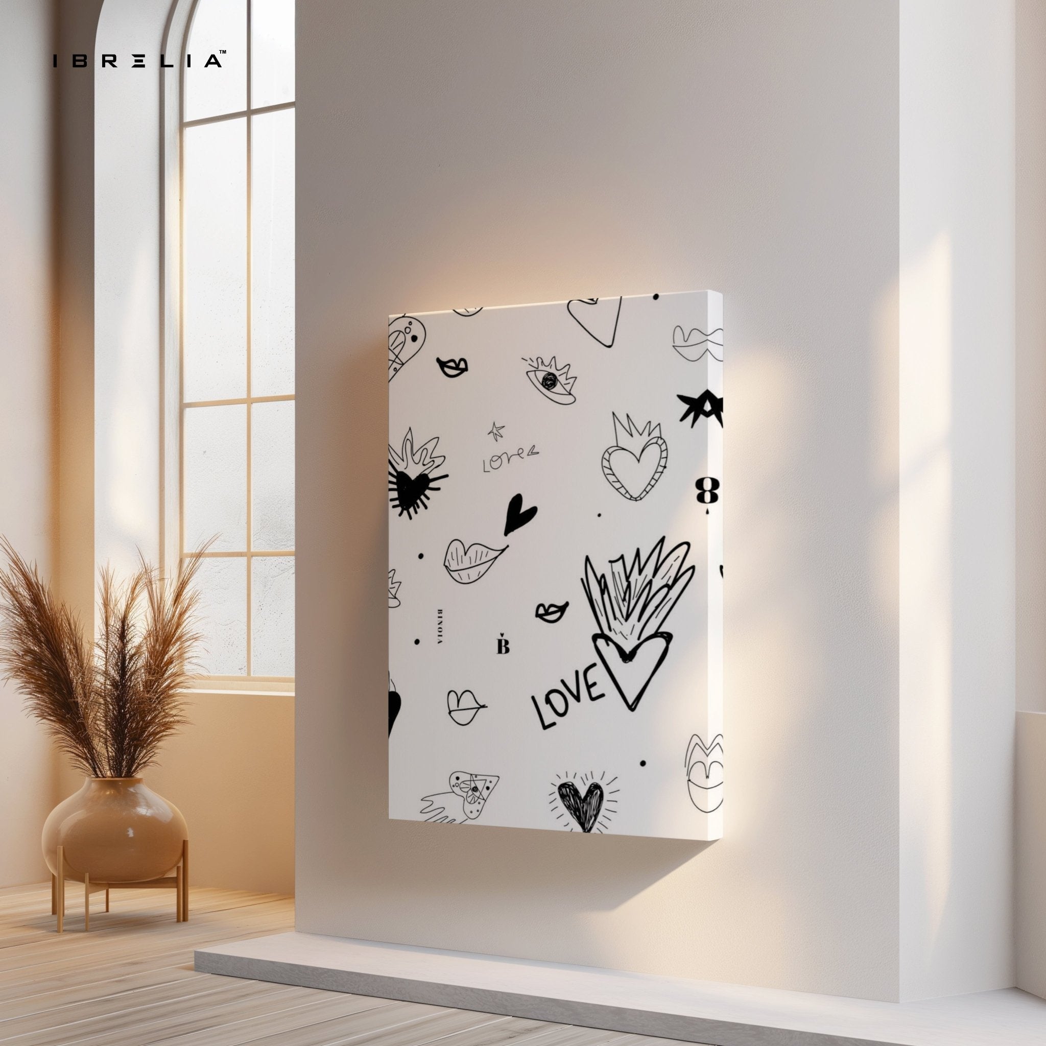 Minimal Love Sketch Wall Frame | 4K Ultra Wrap Frame Wall Art in Pakistan | IBRELIA™ - IBRELIA