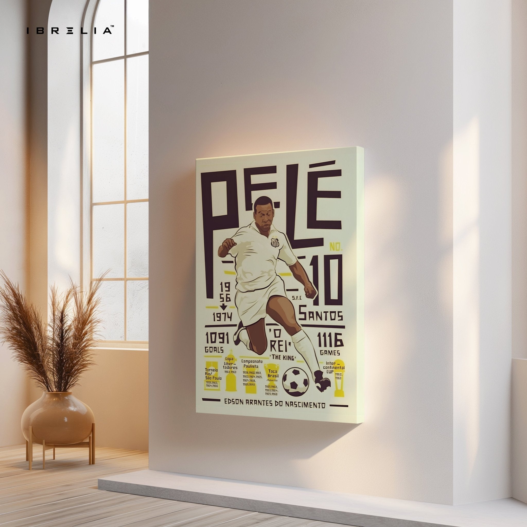 Pelé Wall Art – Santos Legacy Edition | IBRELIA™ - IBRELIA