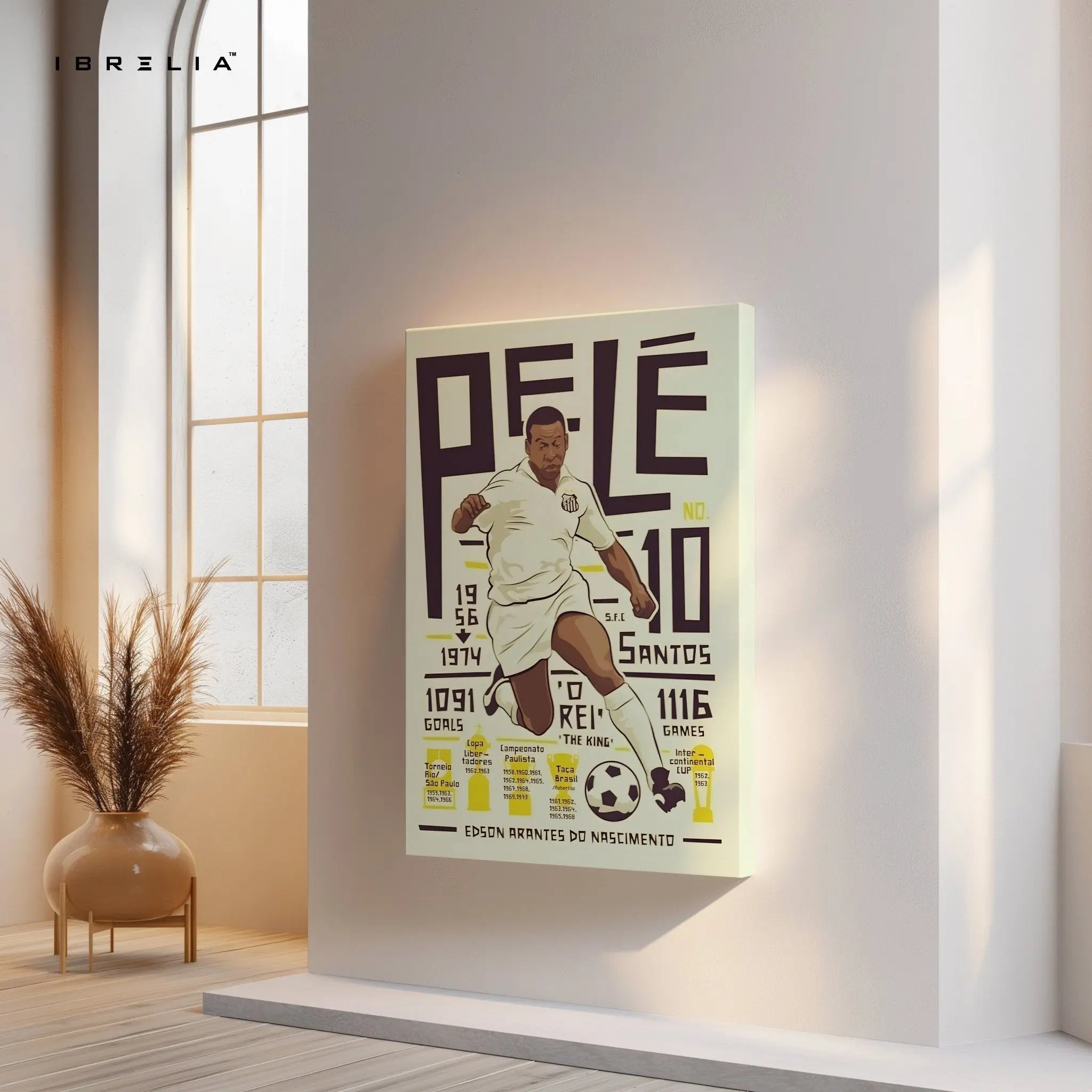 Pelé Wall Art – Santos Legacy Edition | IBRELIA™ - IBRELIA