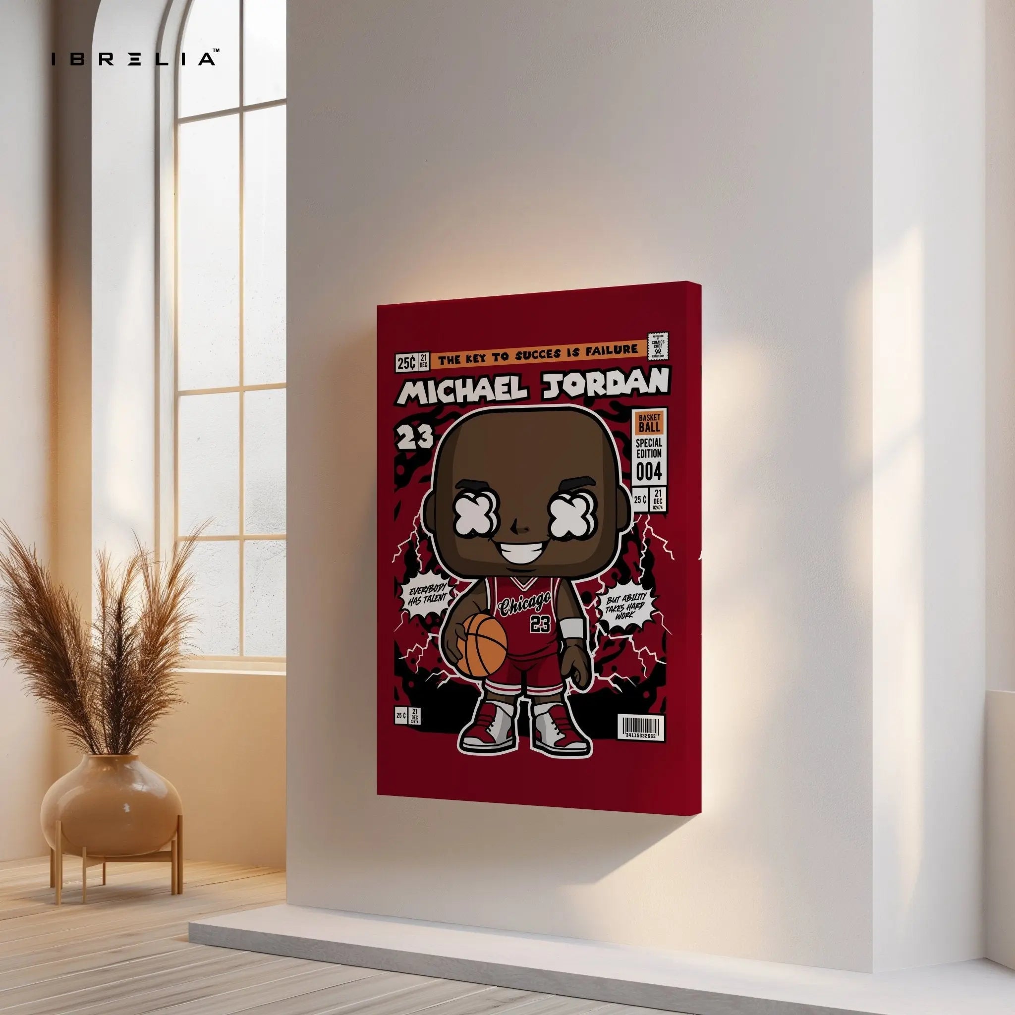 Michael Jordan “Chicago Legend” Pop Art Comic Edition – 4K Ultra Wrap Frame Wall Art in Pakistan | IBRELIA™ - IBRELIA