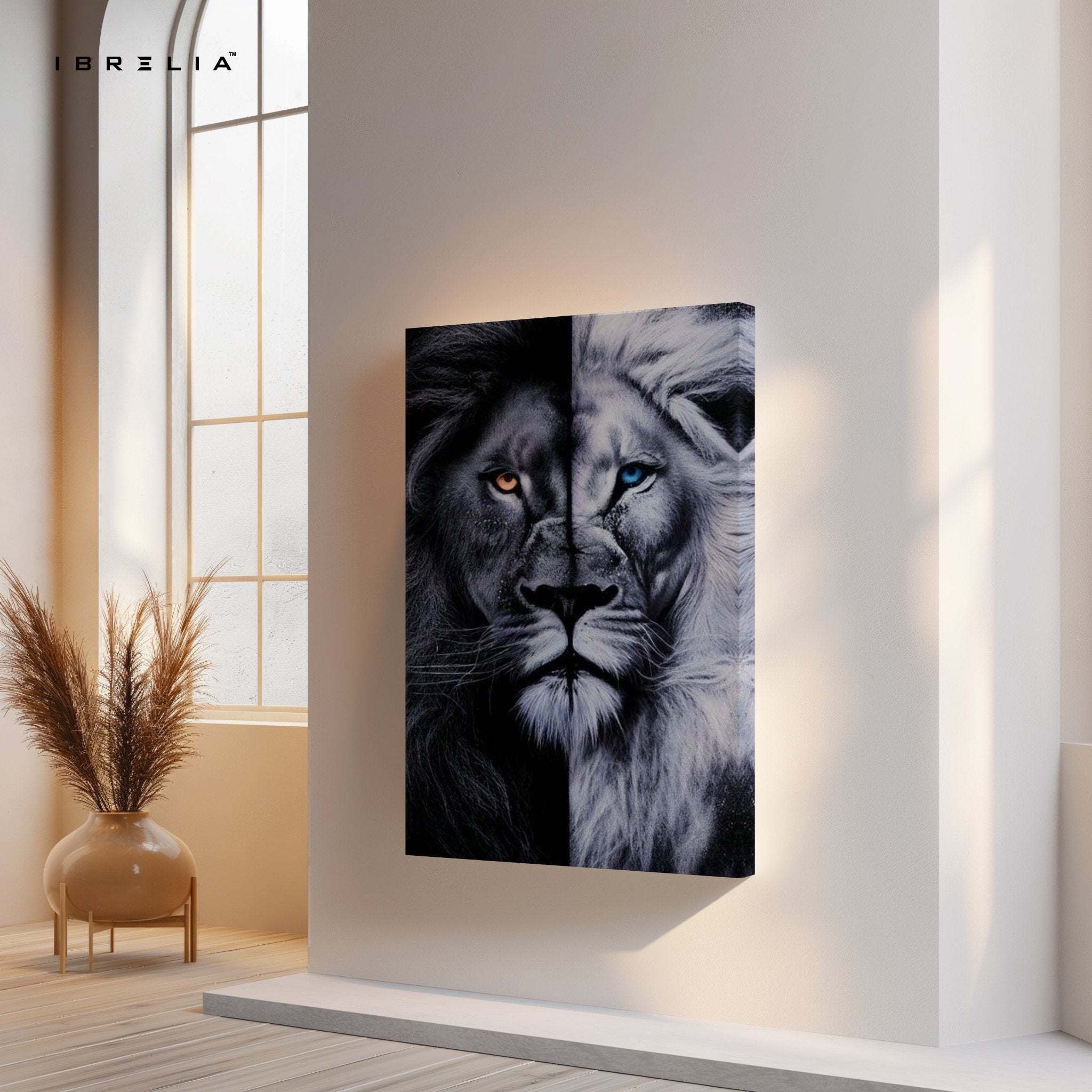 Dual Lion Majesty Wall Frame | 4K Ultra Wrap Frame Wall Art in Pakistan | IBRELIA™ - IBRELIA