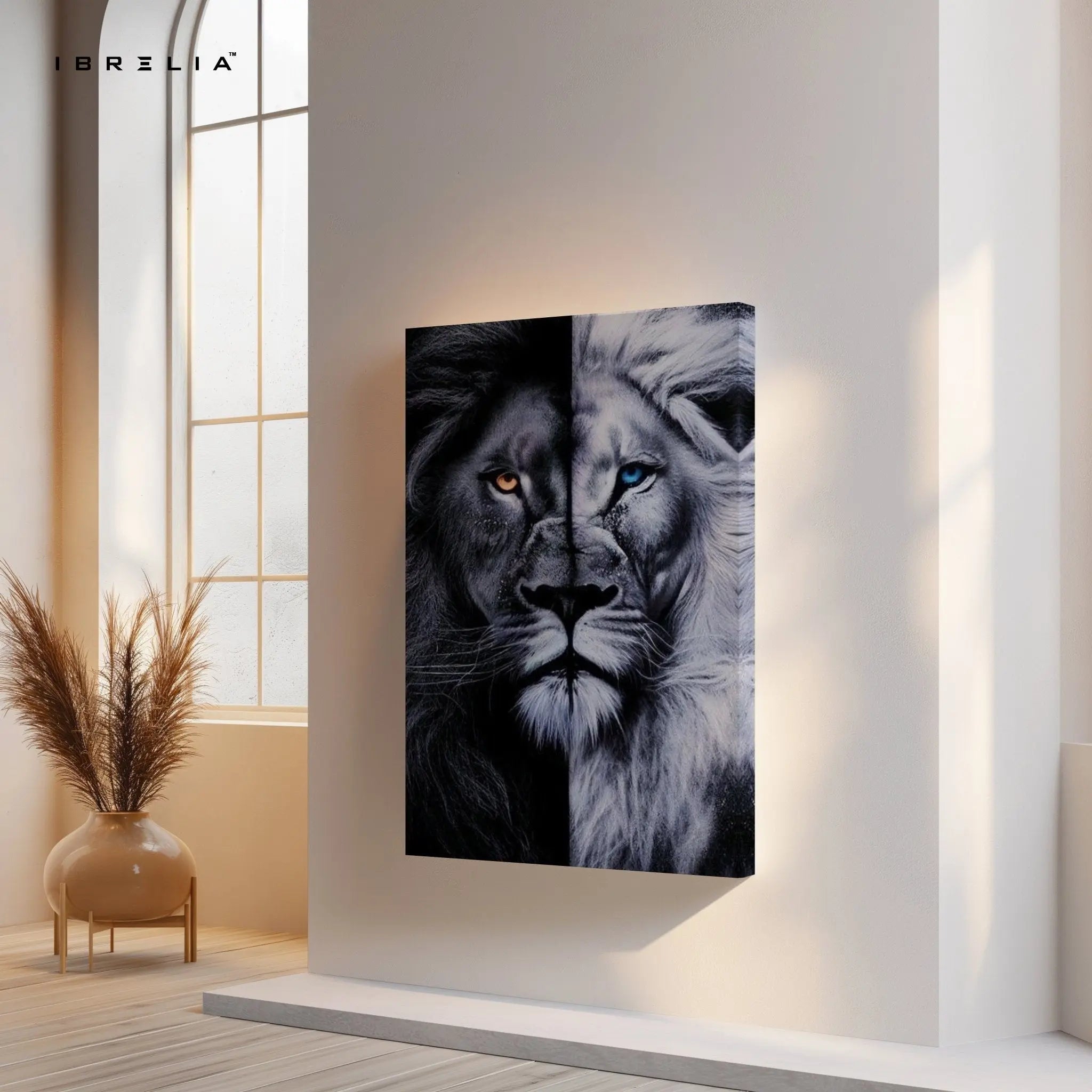 Dual Lion Majesty Wall Frame | 4K Ultra Wrap Frame Wall Art in Pakistan | IBRELIA™ - IBRELIA