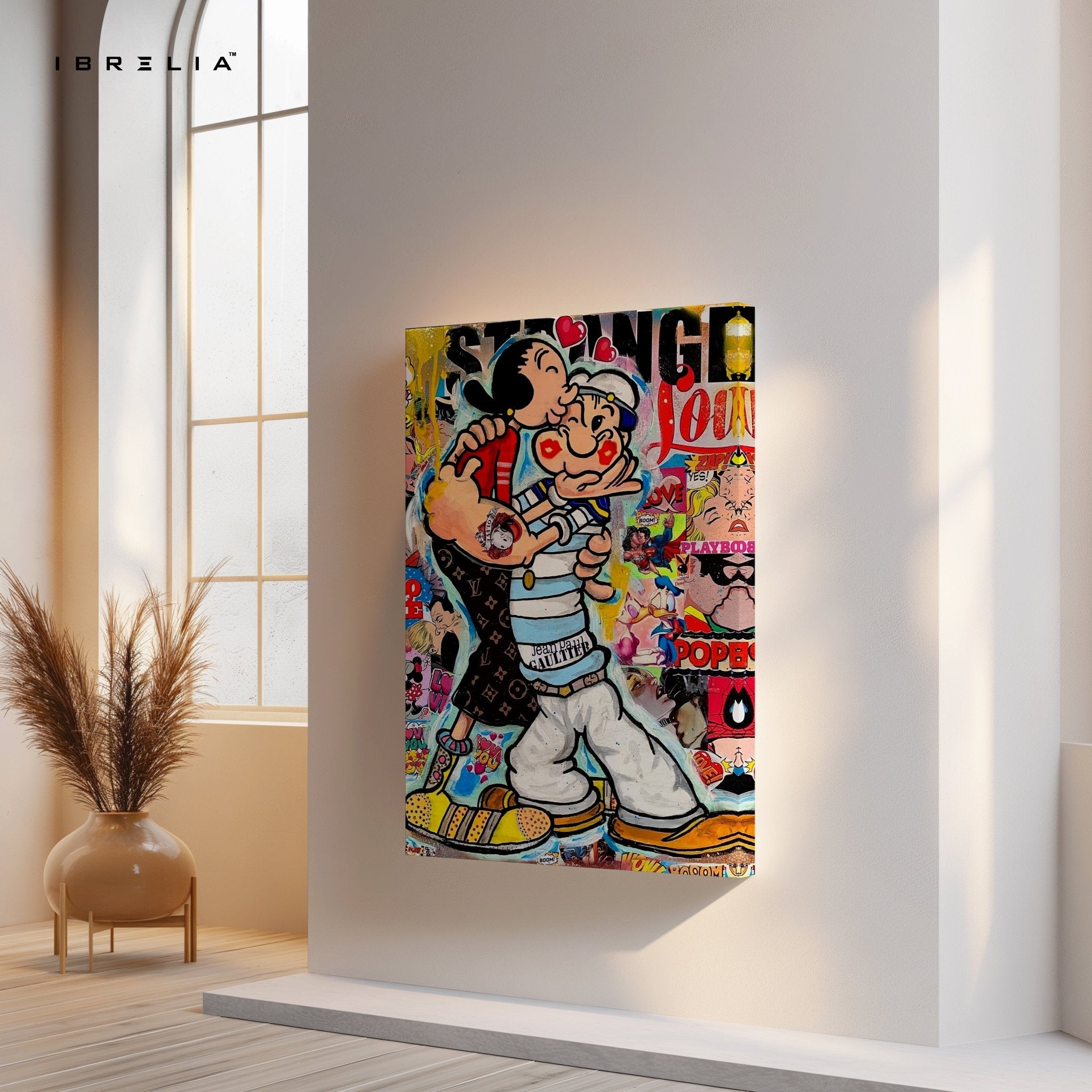 Popeye & Olive Street Love Wall Frame | 4K Ultra Wrap Frame Wall Art in Pakistan | IBRELIA™ - IBRELIA