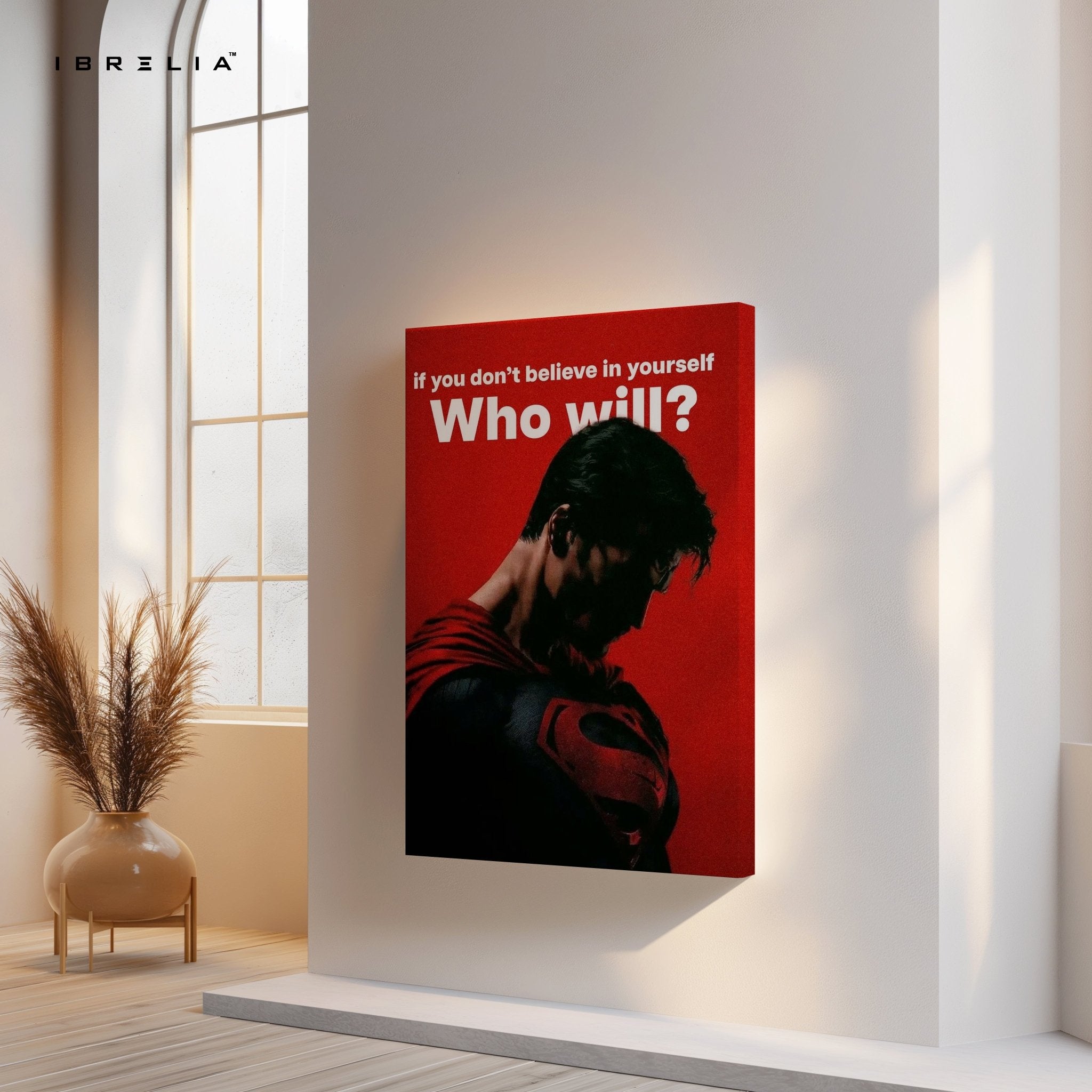 Superman “Believe in Yourself” Motivational Wall Frame | 4K Ultra Wrap Frame Wall Art in Pakistan | IBRELIA™ - IBRELIA