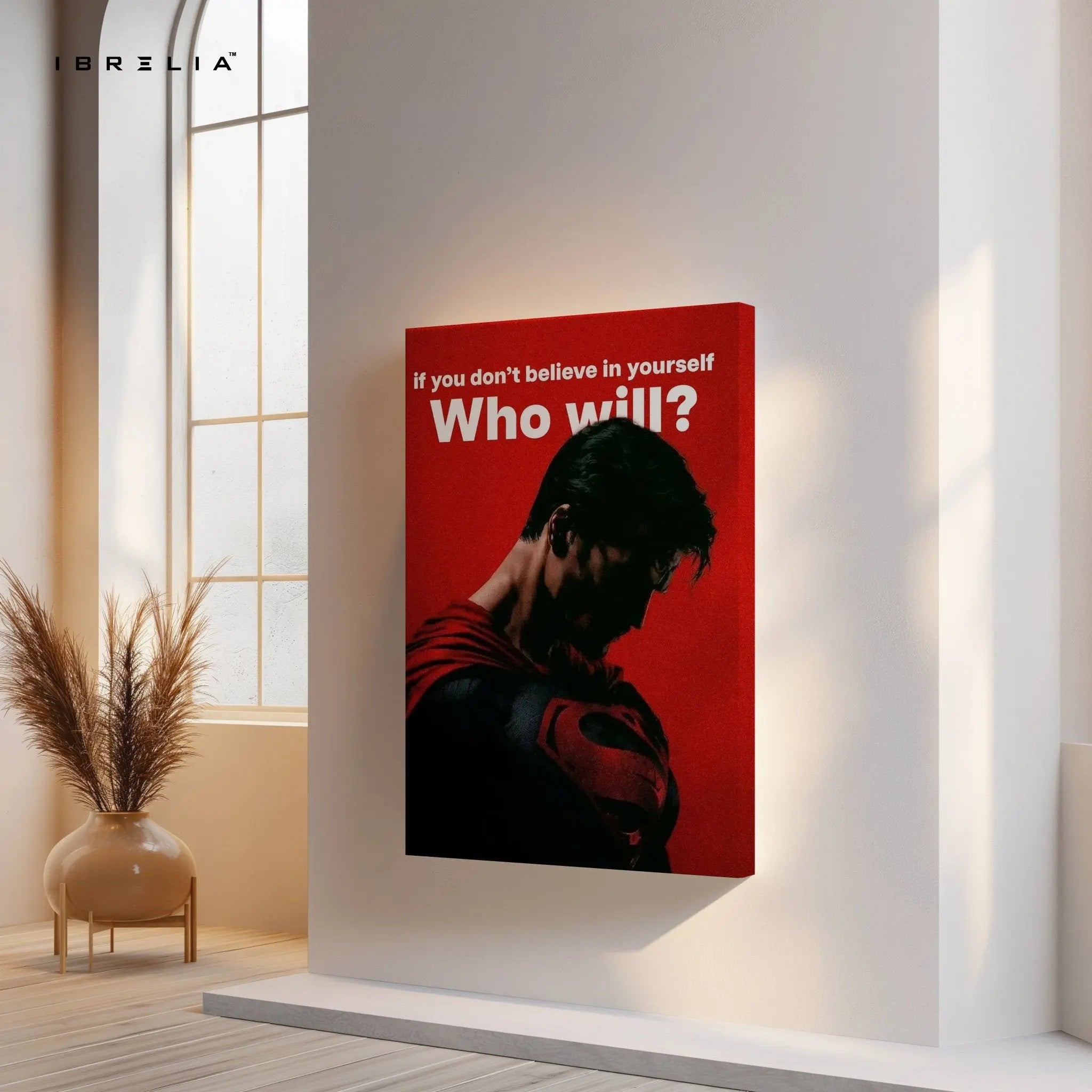 Superman “Believe in Yourself” Motivational Wall Frame | 4K Ultra Wrap Frame Wall Art in Pakistan | IBRELIA™ - IBRELIA