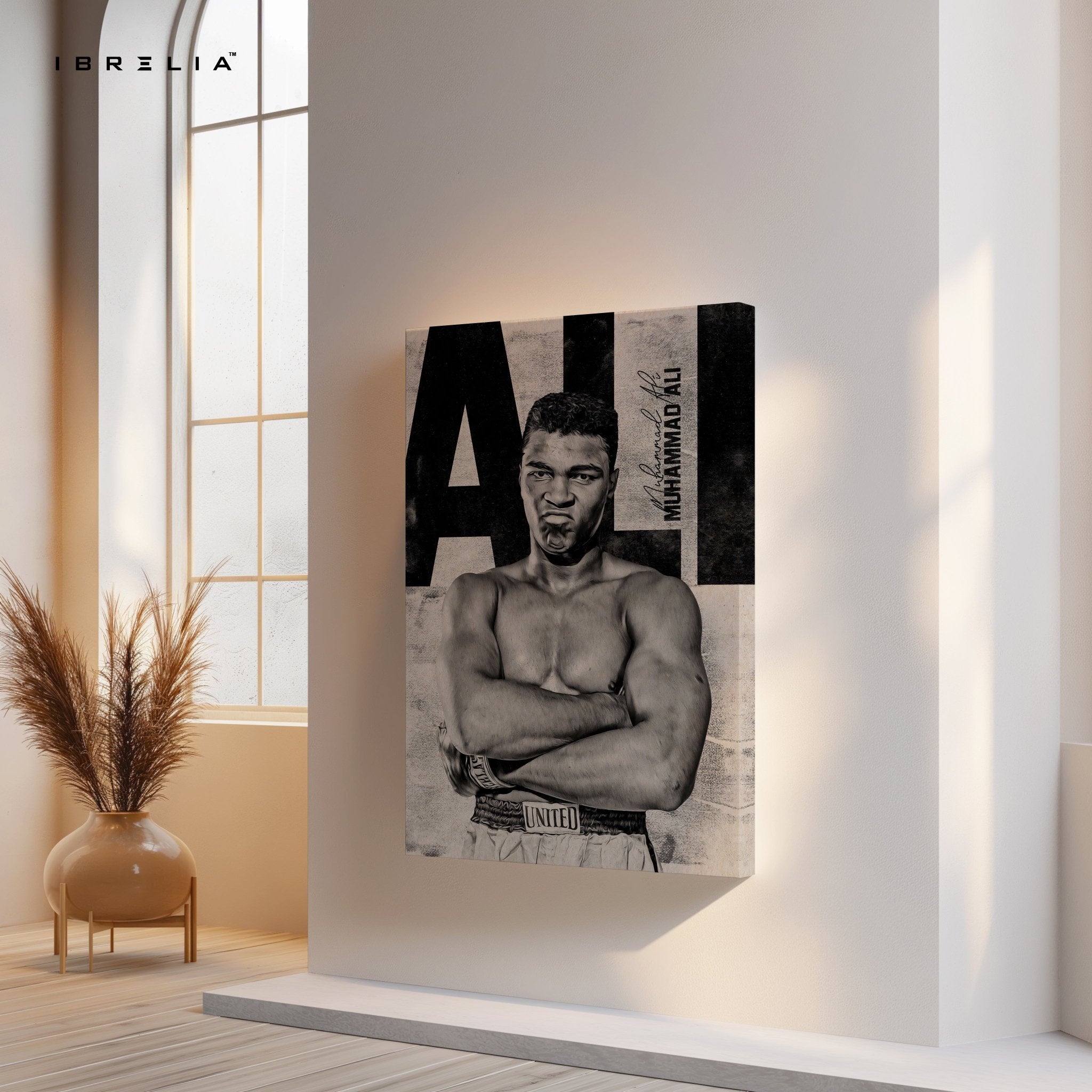 Muhammad Ali “The Greatest” – Boxing Legend Wall Frame | 4K Ultra Wrap Frame Wall Art in Pakistan | IBRELIA™ - IBRELIA
