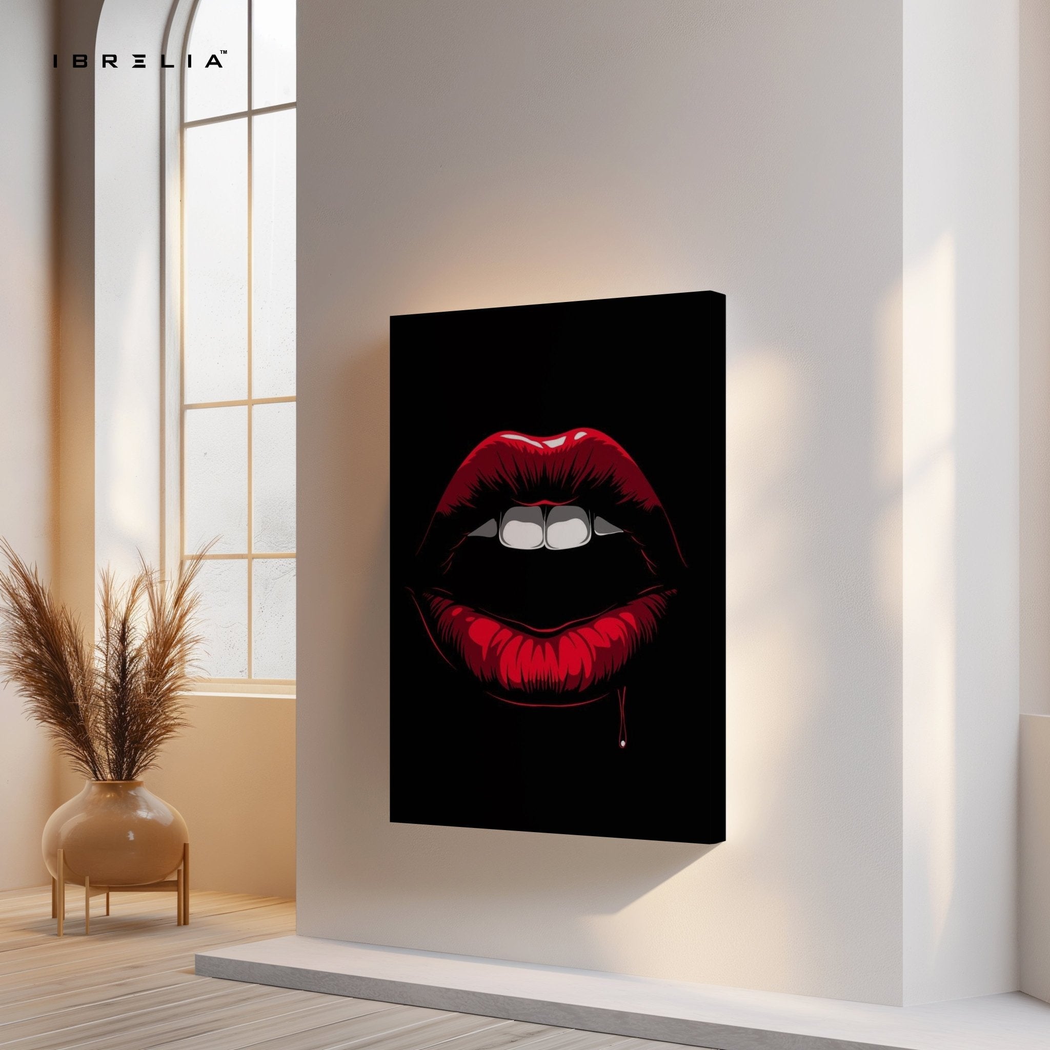 Vampire Lips Wall Frame | 4K Ultra Wrap Frame Wall Art in Pakistan | IBRELIA™ - IBRELIA