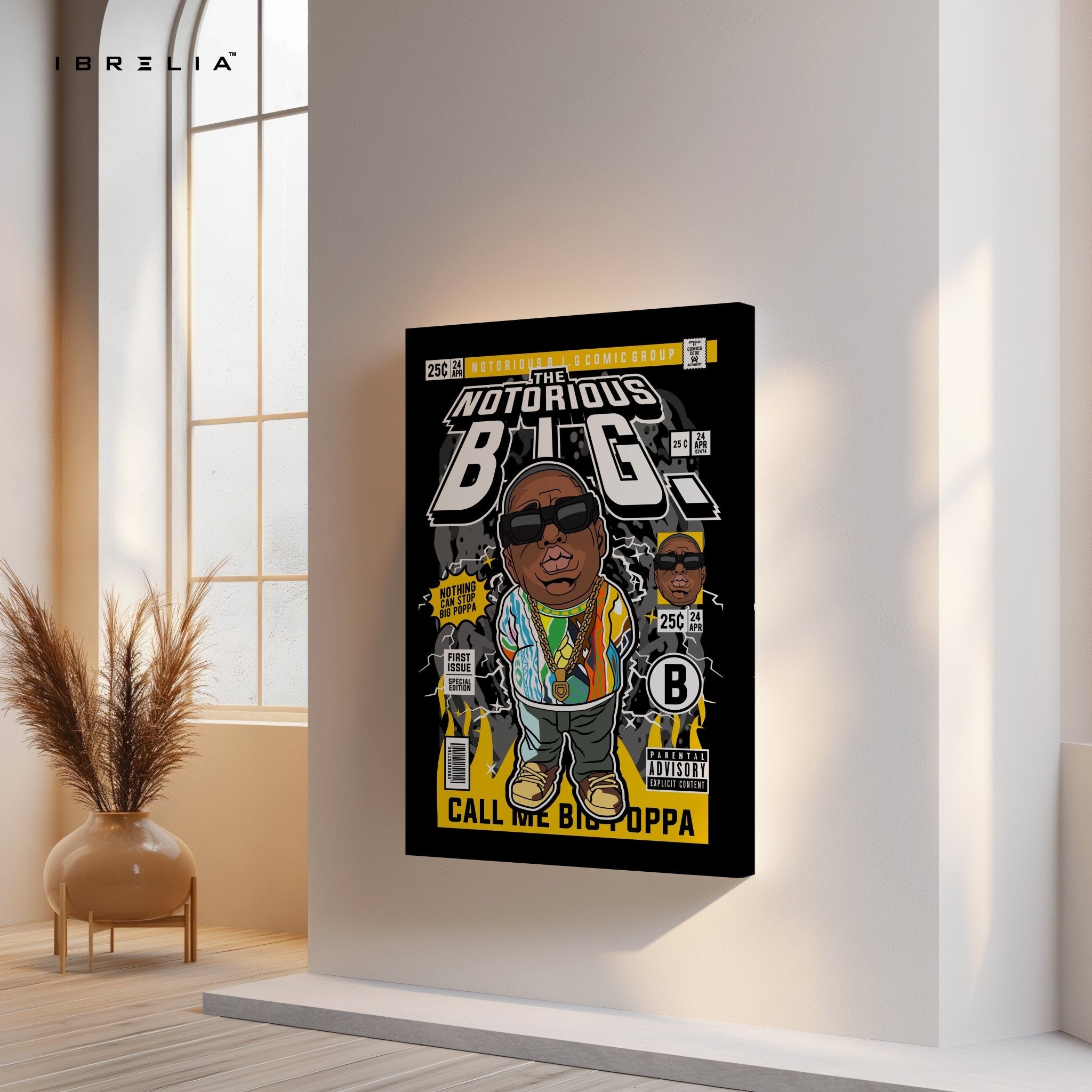 The Notorious B.I.G “Call Me Big Poppa” Pop Art Comic Edition – 4K Ultra Wrap Frame Wall Art in Pakistan | IBRELIA™ - IBRELIA