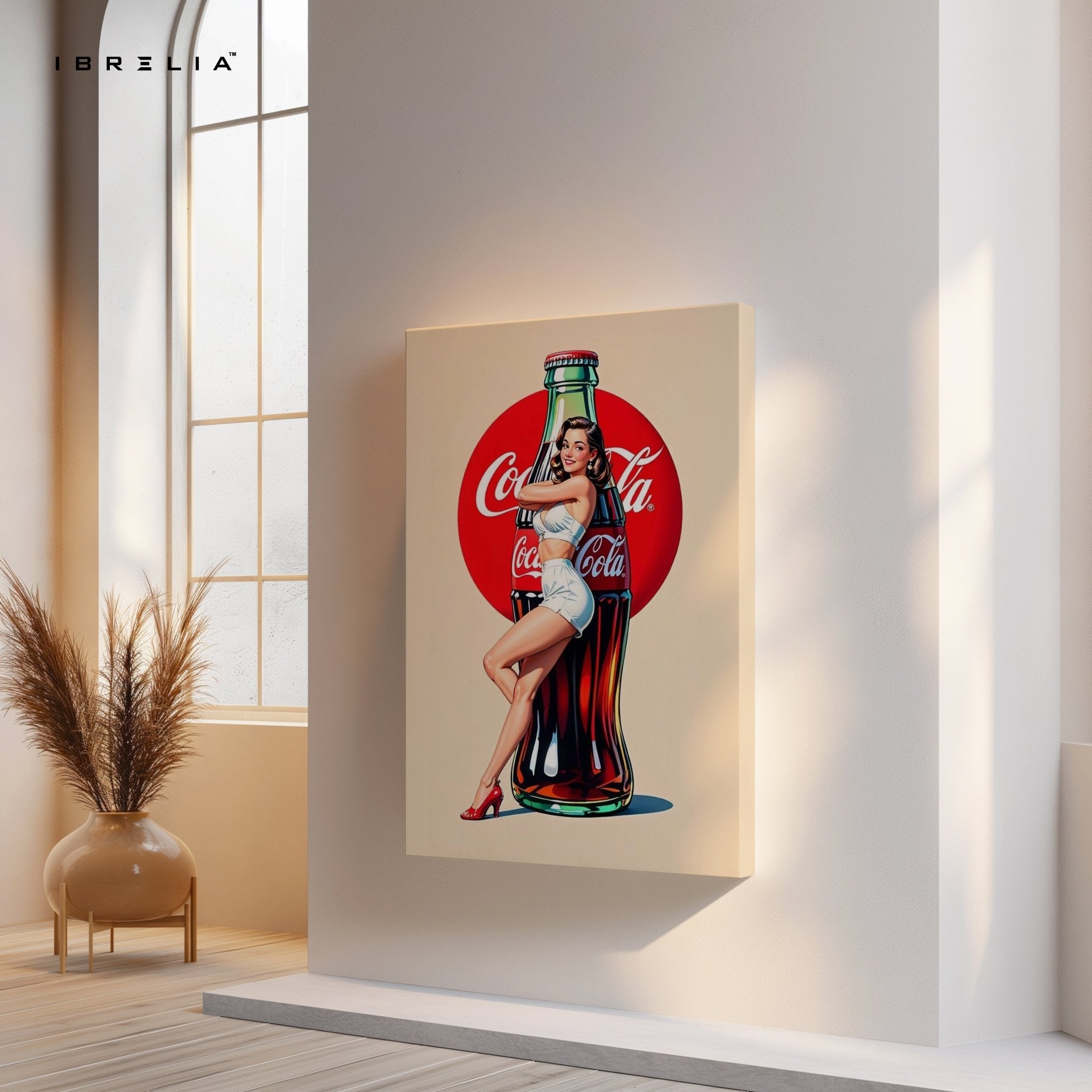 Coca - Cola Girl Wall Frame | 4K Ultra Wrap Frame Wall Art in Pakistan | IBRELIA™ - IBRELIA