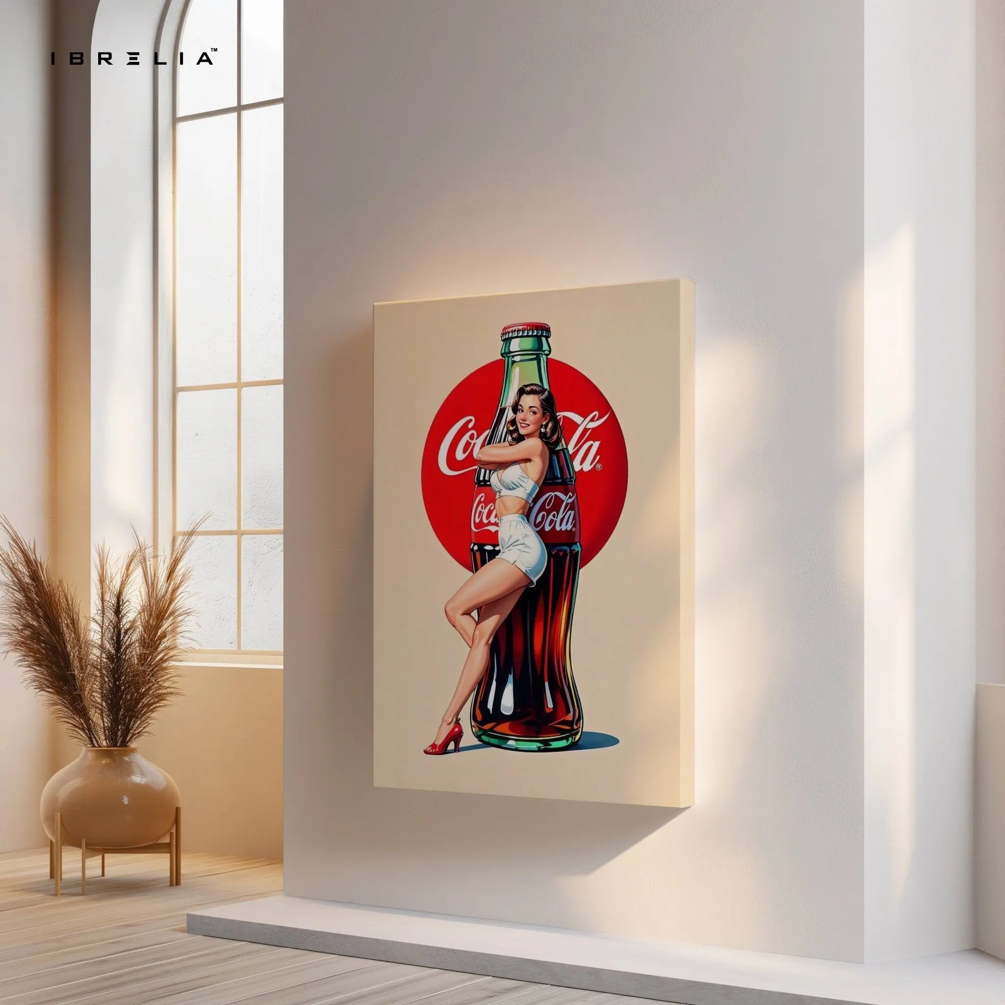Coca - Cola Girl Wall Frame | 4K Ultra Wrap Frame Wall Art in Pakistan | IBRELIA™ - IBRELIA