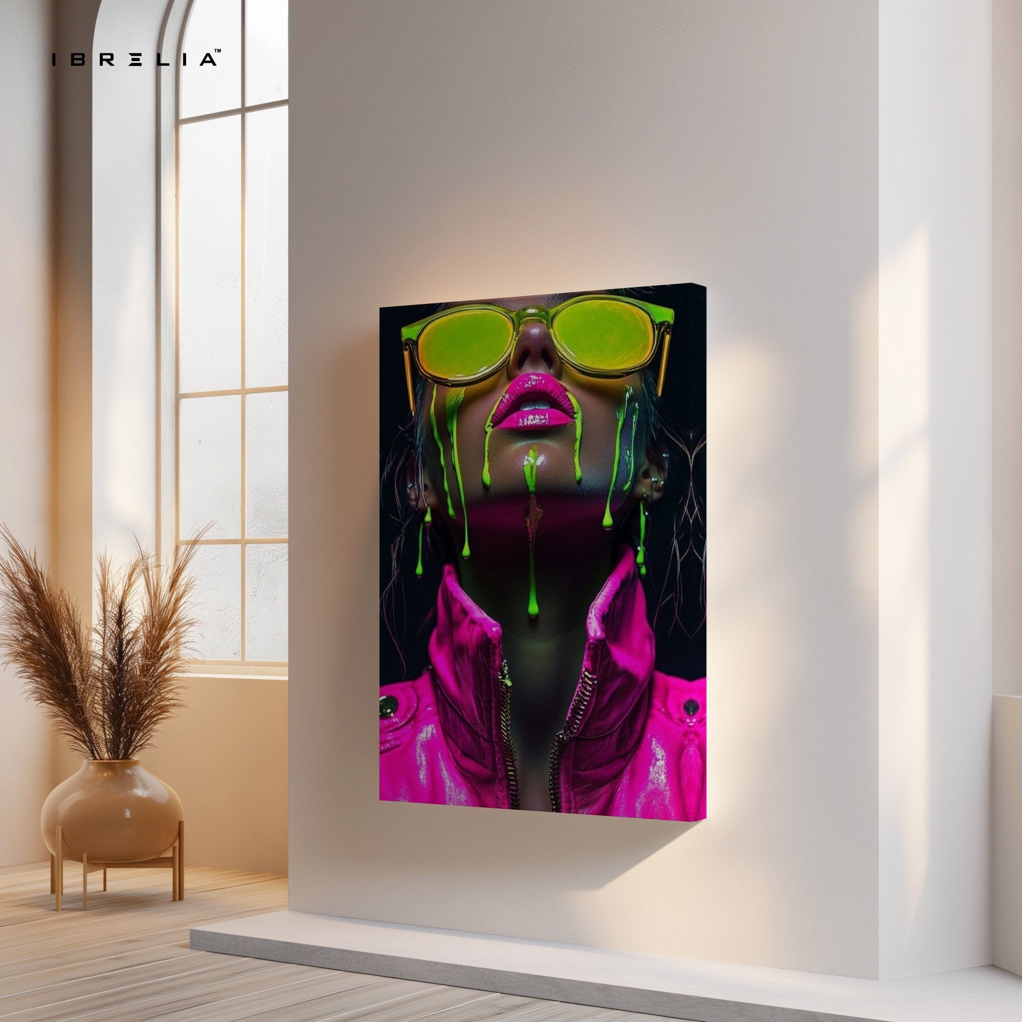 Neon Drip Girl Wall Frame | 4K Ultra Wrap Frame Wall Art in Pakistan | IBRELIA™ - IBRELIA