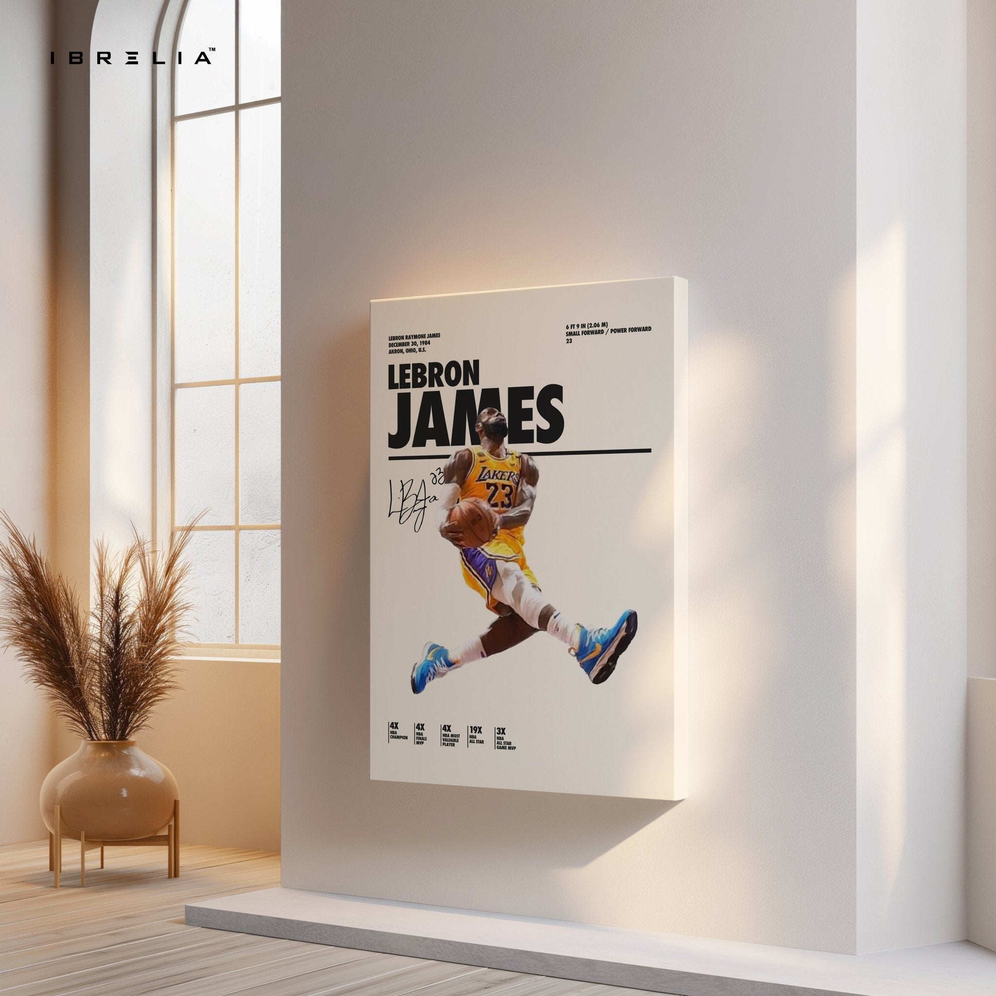 LeBron James Lakers Dunk – 4K Ultra Wrap Frame Wall Art in Pakistan | IBRELIA™ - IBRELIA