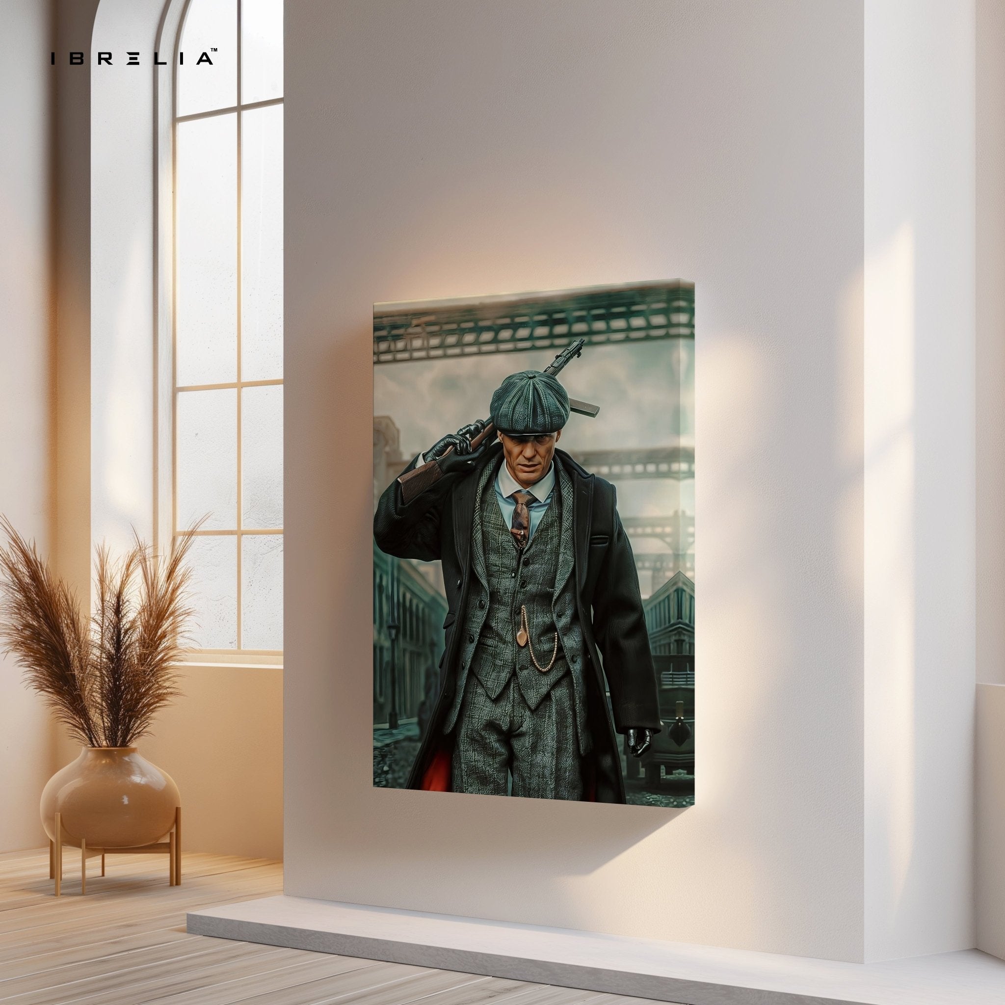 Thomas Shelby Peaky Blinders Gun Scene 4K Ultra Wrap Frame Wall Art in Pakistan | IBRELIA™ - IBRELIA