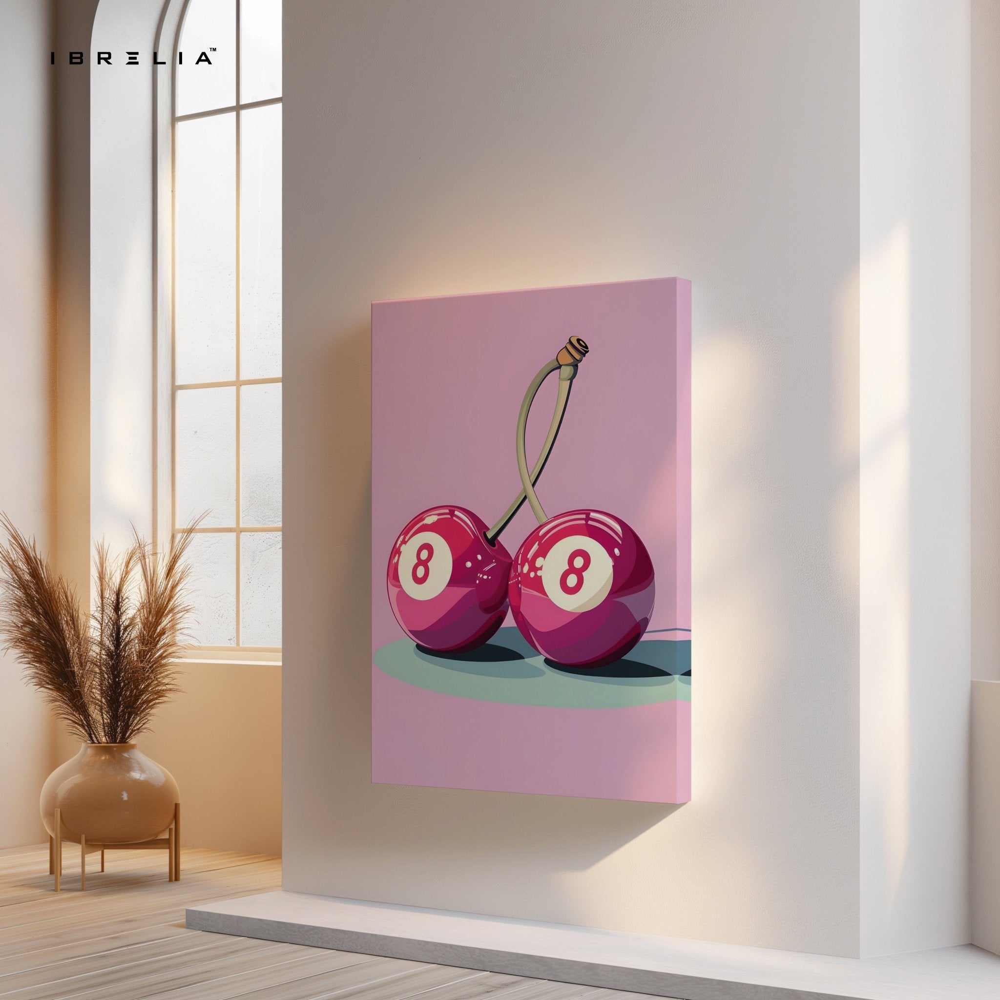 Cherry 8 Ball Wall Frame | 4K Ultra Wrap Frame Wall Art in Pakistan | IBRELIA™ - IBRELIA
