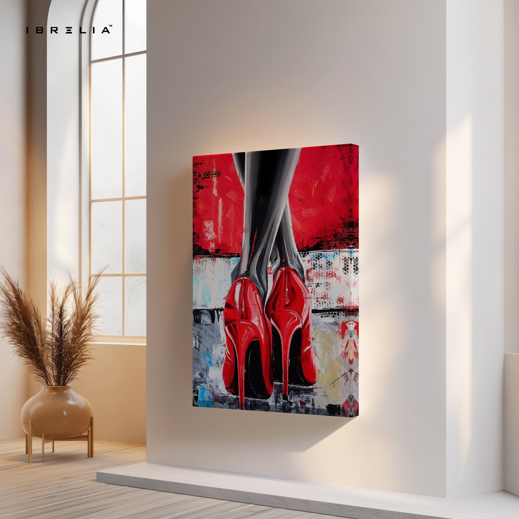 Red Stilettos Wall Frame | 4K Ultra Wrap Frame Wall Art in Pakistan | IBRELIA™ - IBRELIA