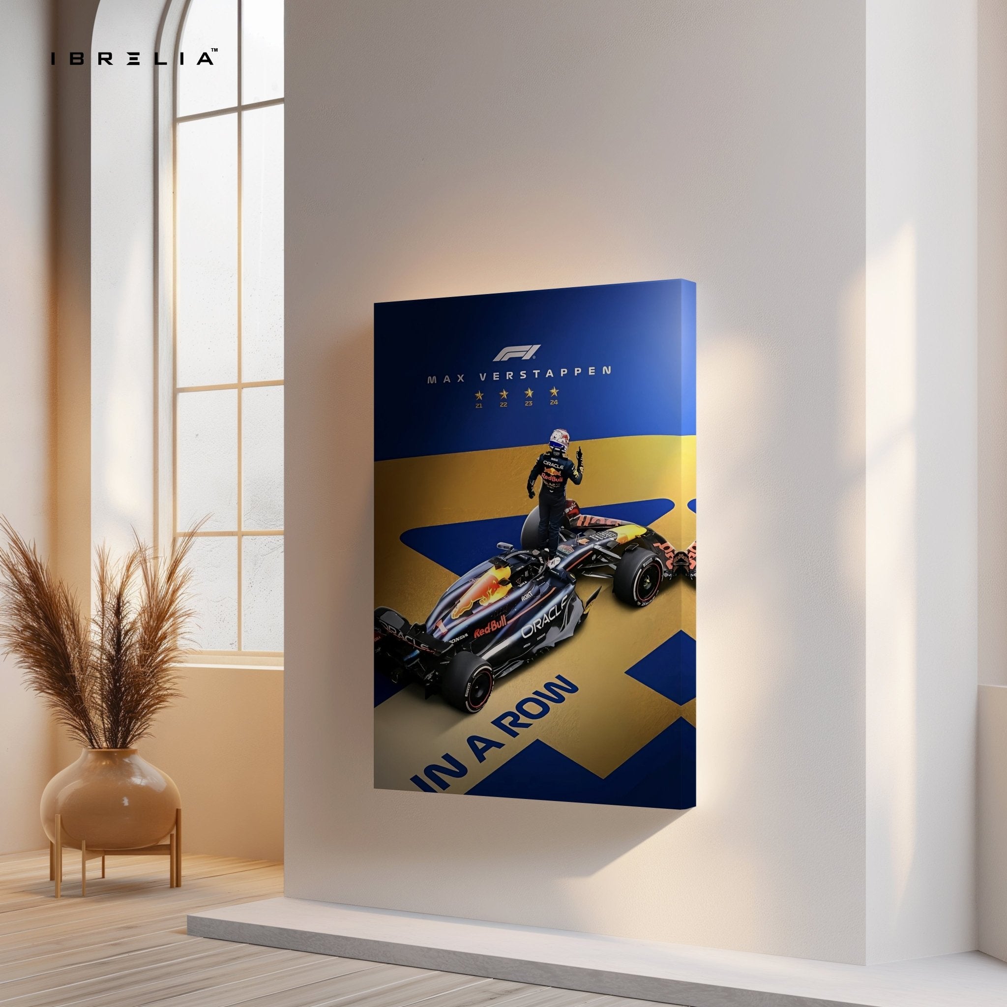 Max Verstappen F1 Champion 4K Ultra Wrap Frame Wall Art in Pakistan | IBRELIA™ - IBRELIA