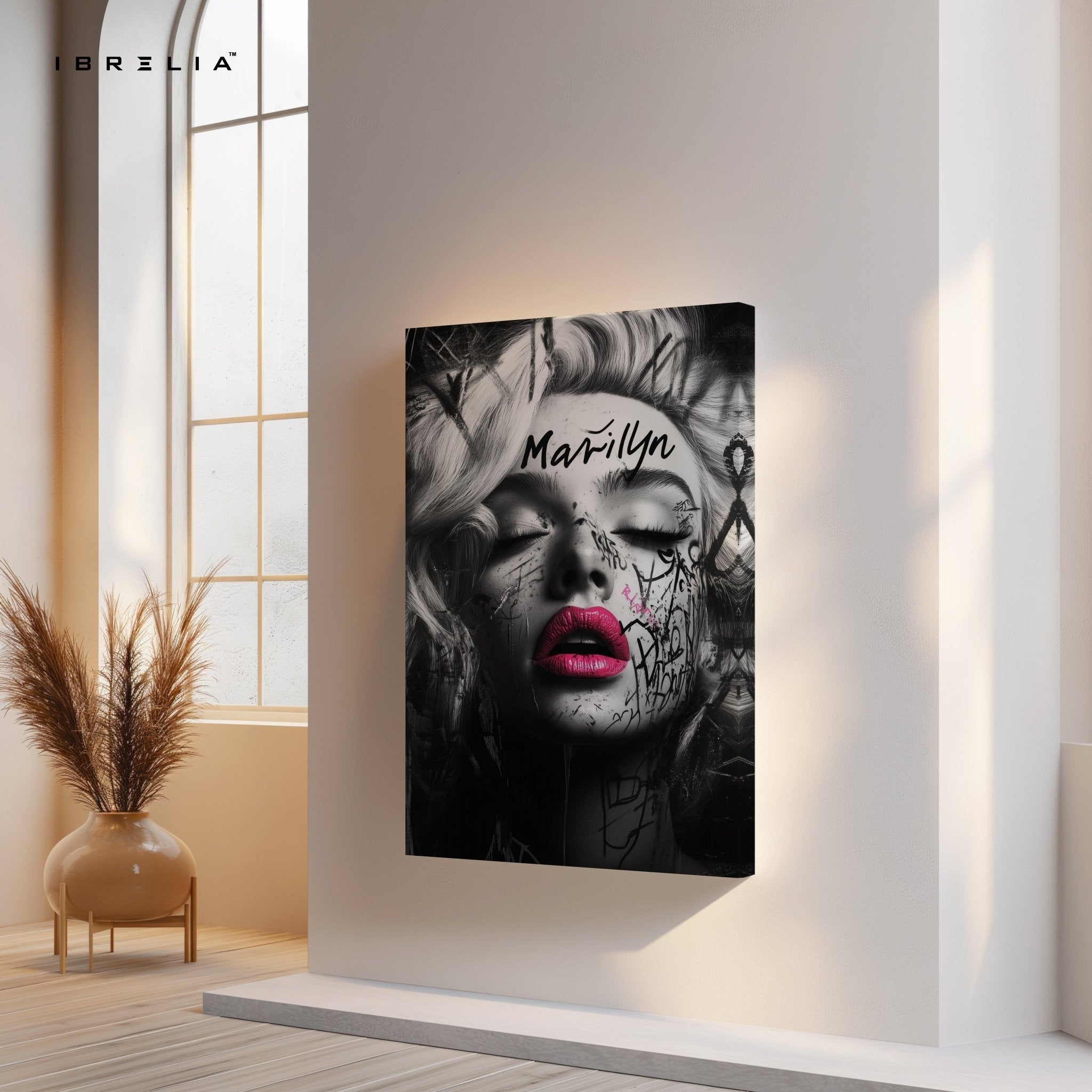Marilyn Graffiti Portrait Wall Frame | 4K Ultra Wrap Frame Wall Art in Pakistan | IBRELIA™ - IBRELIA