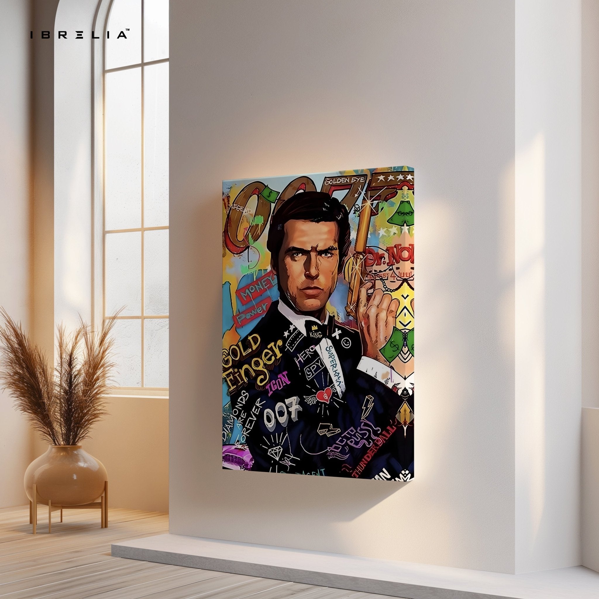 James Bond “007 Graffiti Edition” Wall Frame | 4K Ultra Wrap Frame Wall Art in Pakistan | IBRELIA™ - IBRELIA