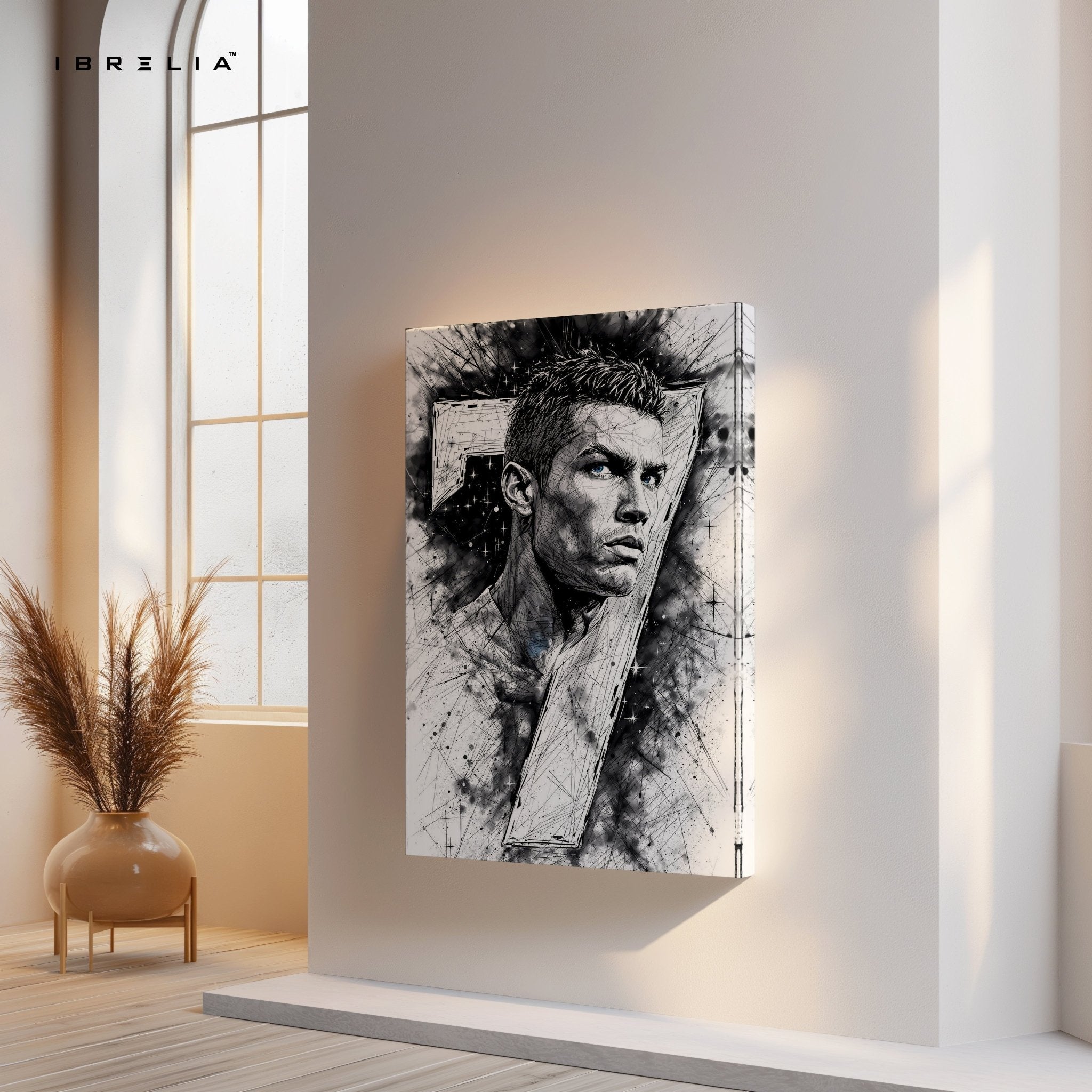 Cristiano Ronaldo “Sketch Edition” Wall Frame | 4K Ultra Wrap Frame Wall Art in Pakistan | IBRELIA™ - IBRELIA