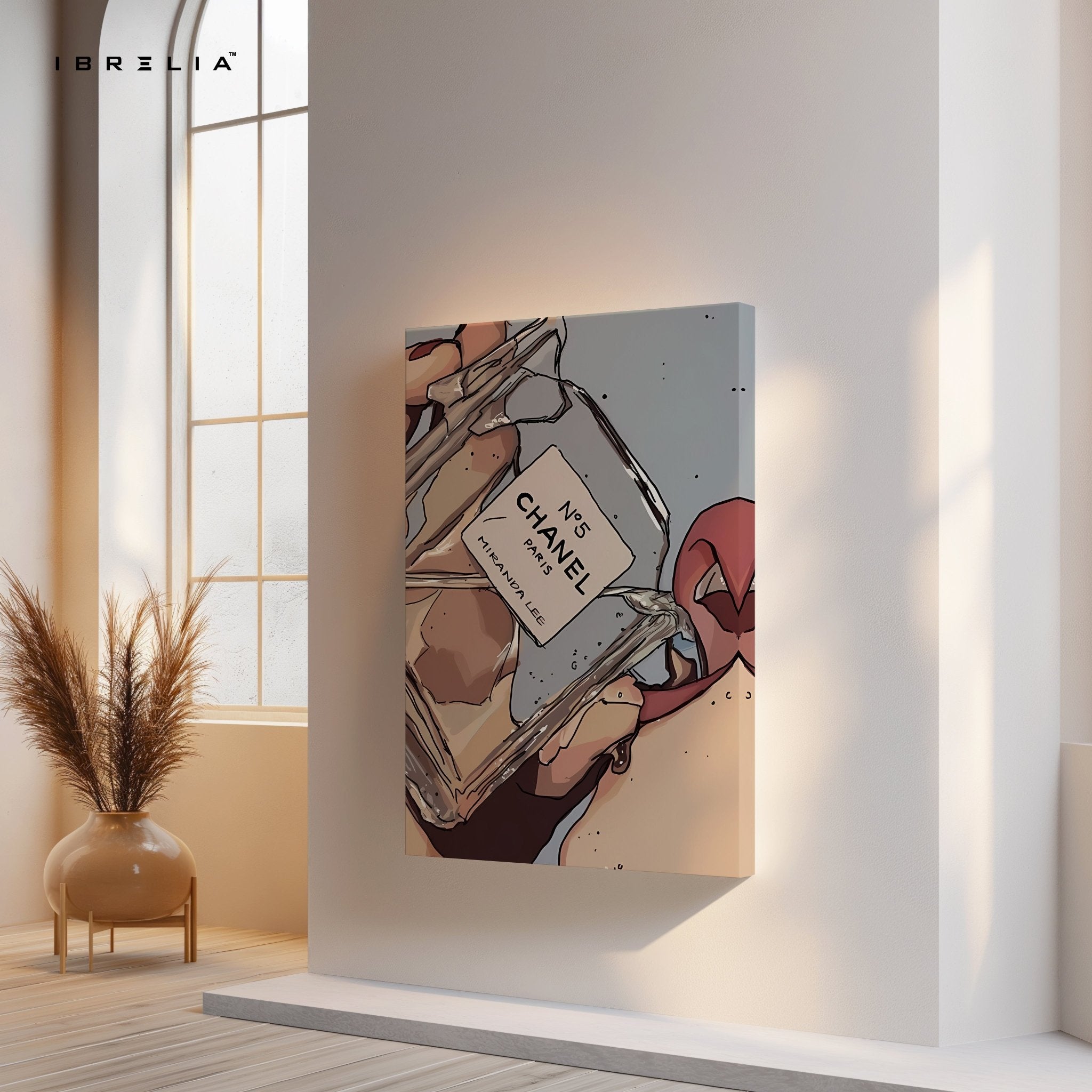 Chanel N°5 “Miranda Lee” Fashion Wall Art – Modern Luxury Pop Art | IBRELIA™ - IBRELIA