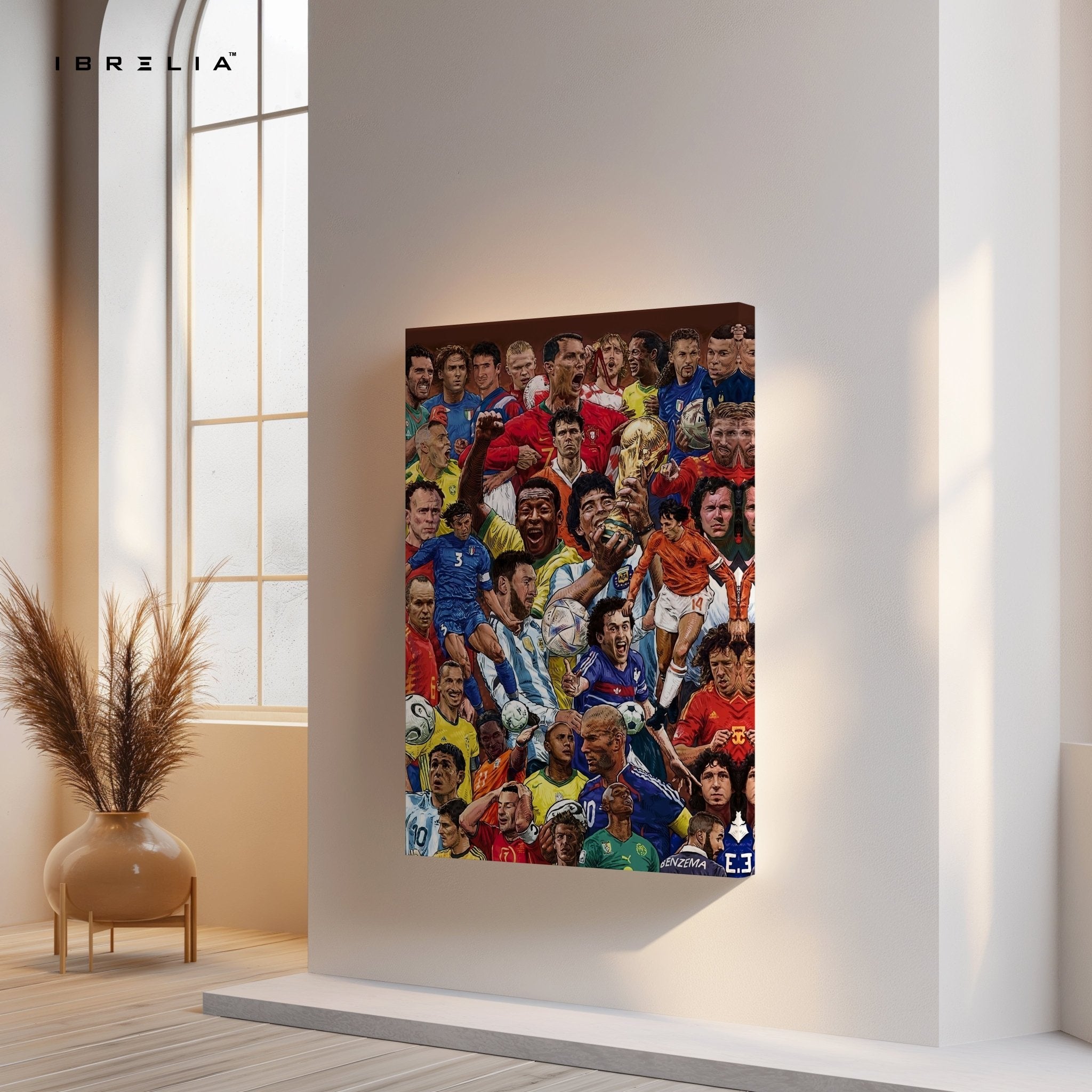 Football Legends Collage – 4K Ultra Wrap Frame Wall Art in Pakistan | IBRELIA™ - IBRELIA