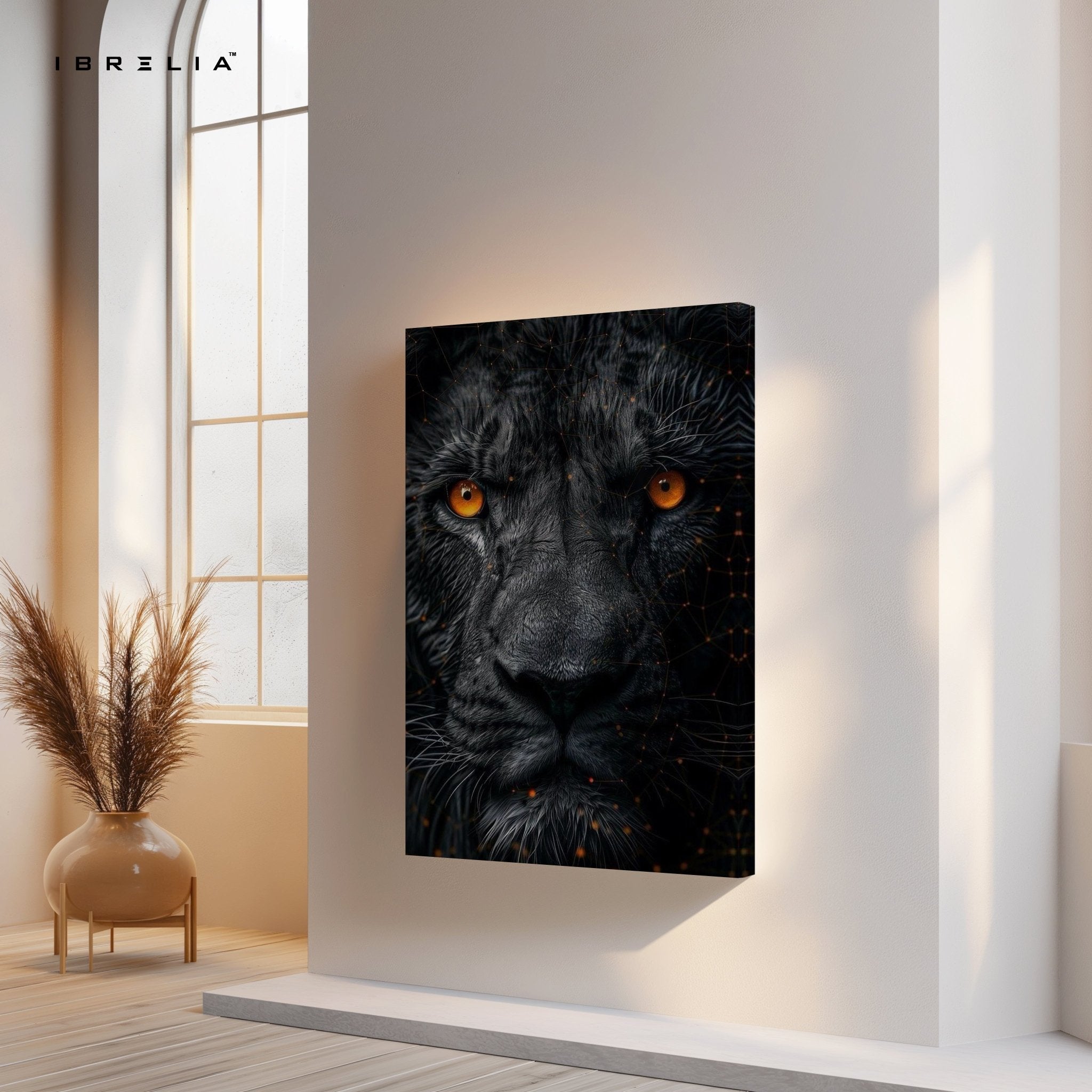 Black Panther Focus – 4K Ultra Wrap Frame Wall Art in Pakistan | IBRELIA™ - IBRELIA
