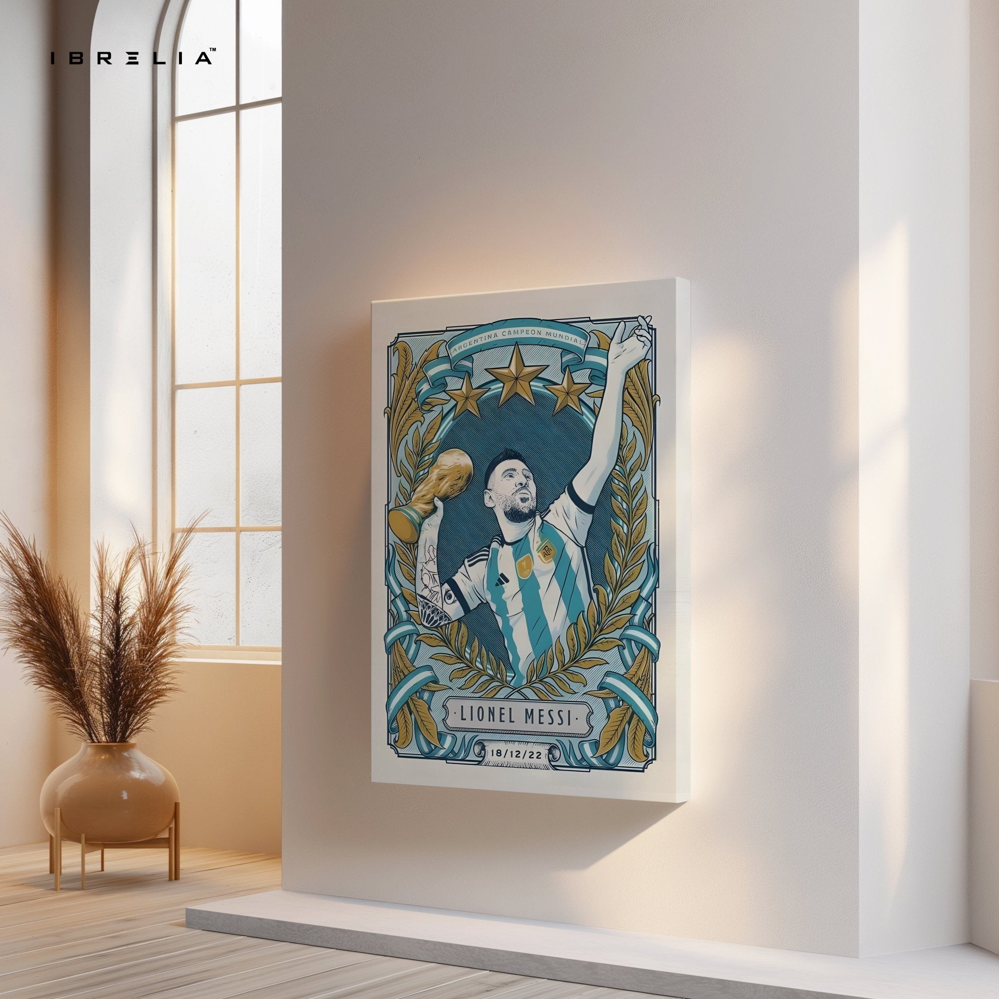 Lionel Messi Wall Art – World Cup Glory Edition | IBRELIA™ - IBRELIA