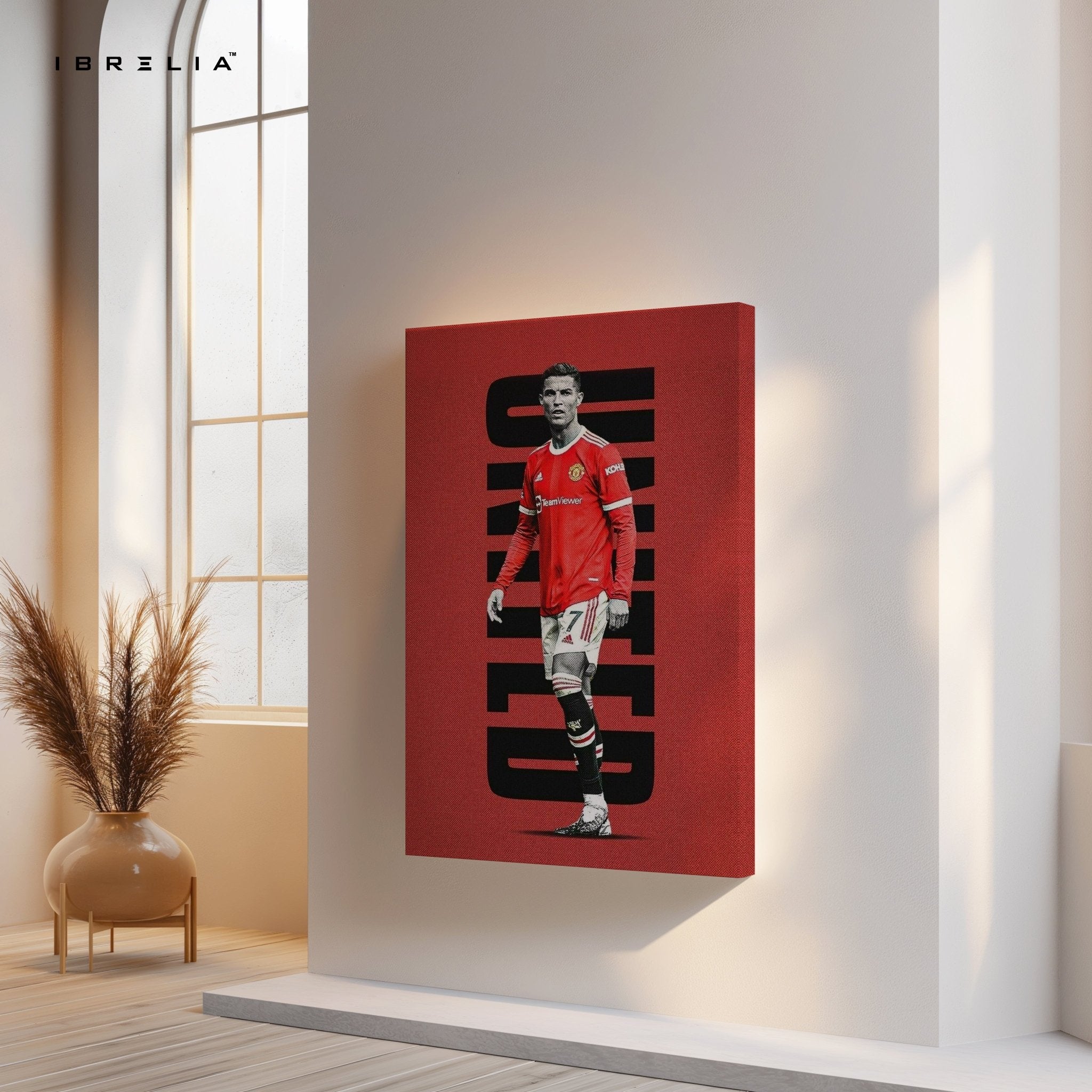 Cristiano Ronaldo Manchester United Wall Frame | 4K Ultra Wrap Frame Wall Art in Pakistan | IBRELIA™ - IBRELIA