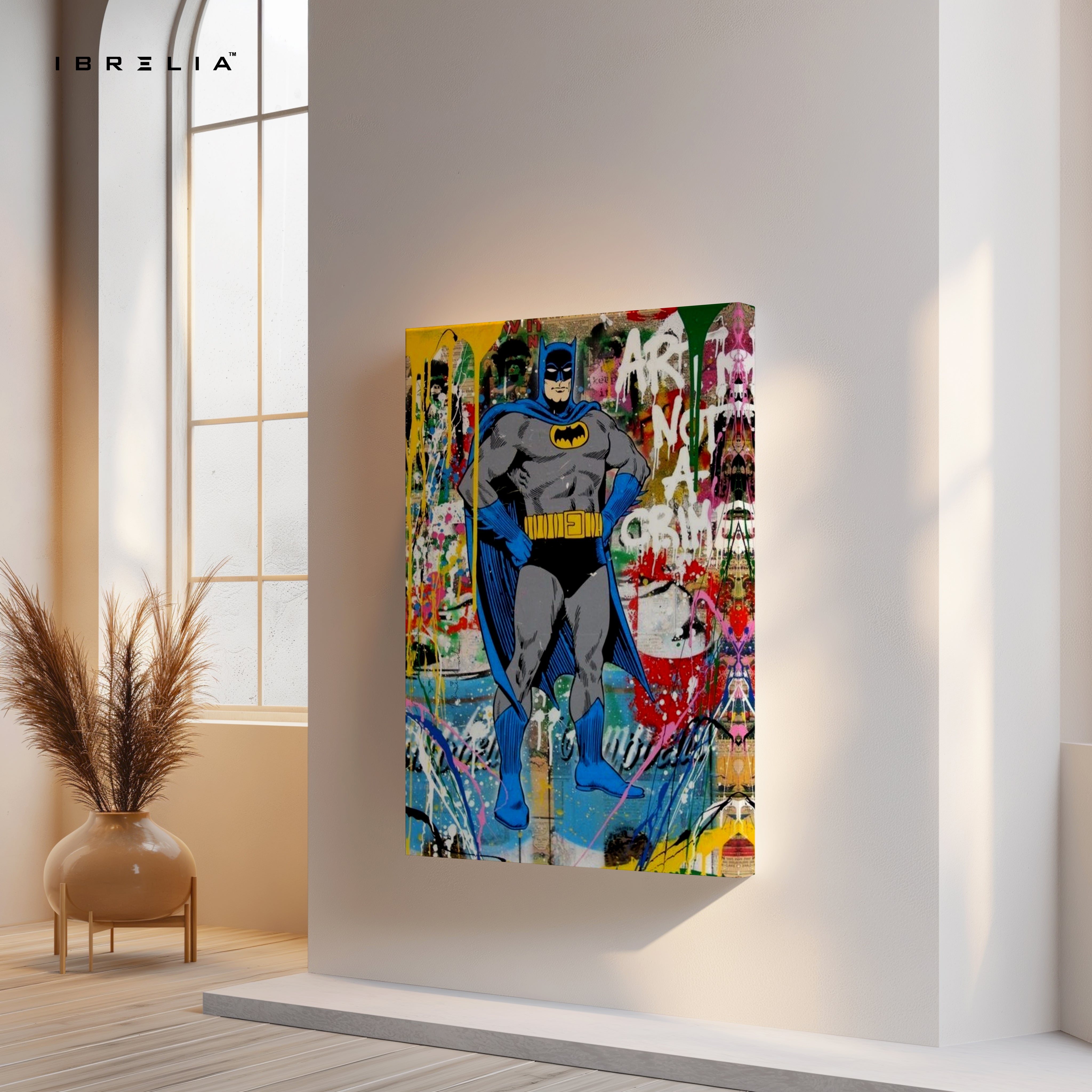 Batman Graffiti Wall Frame | 4K Ultra Wrap Frame Wall Art in Pakistan | IBRELIA™