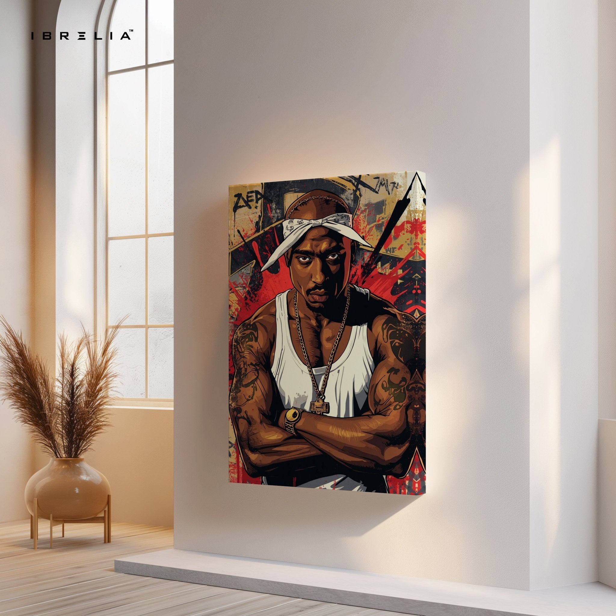 Tupac Shakur Wall Frame | 4K Ultra Wrap Frame Wall Art in Pakistan | IBRELIA™ - IBRELIA