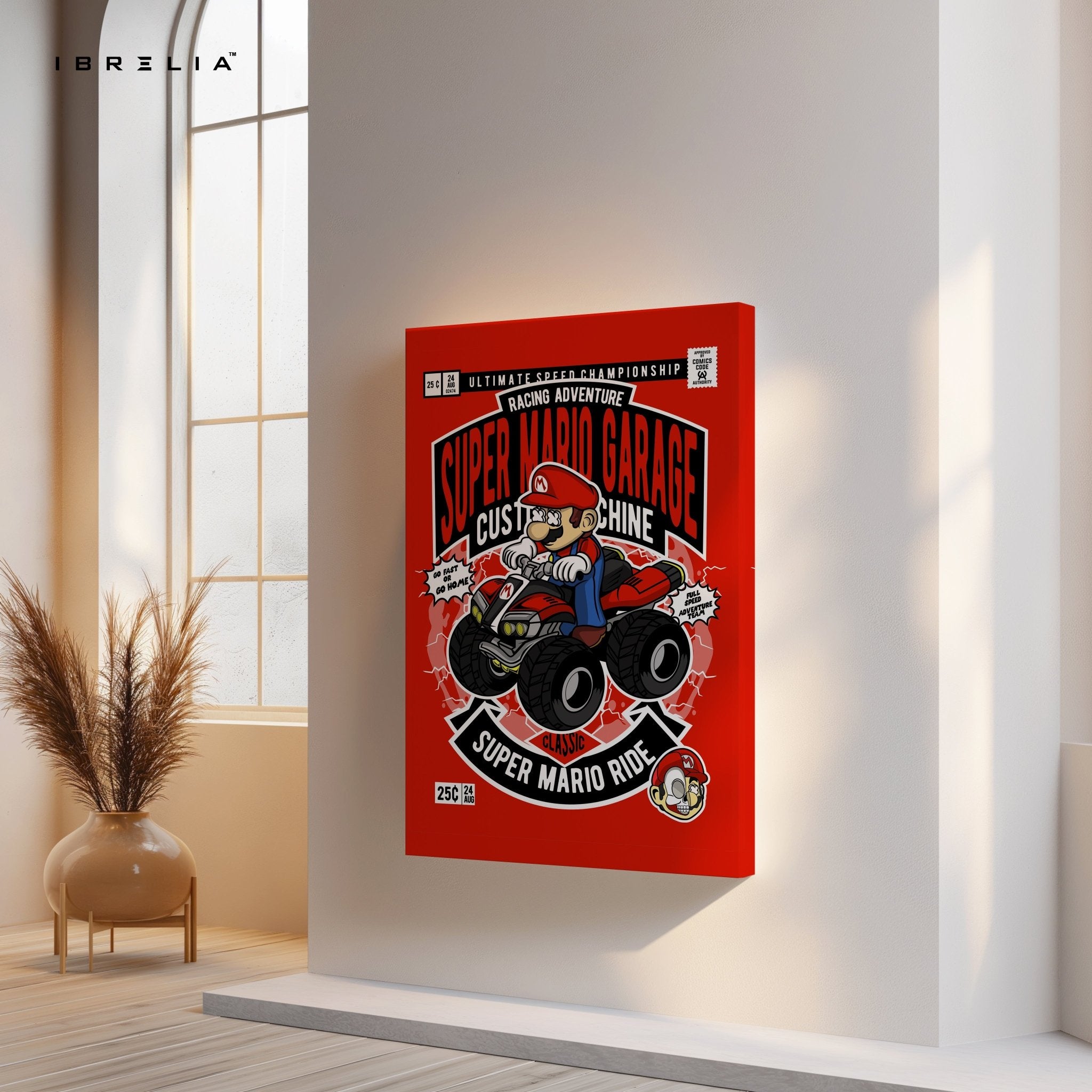 Super Mario Garage Pop Art Edition – 4K Ultra Wrap Frame Wall Art in Pakistan | IBRELIA™ - IBRELIA