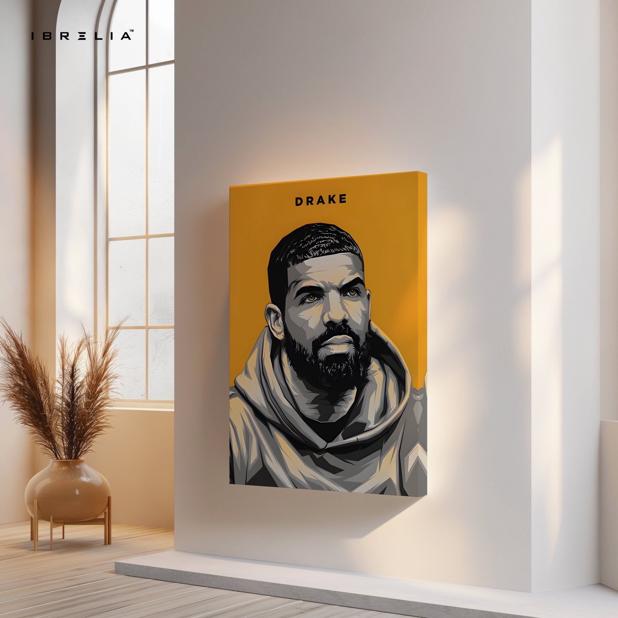 Drake Minimal Portrait Wall Art (Yellow Edition) – The Modern Icon | IBRELIA™ - IBRELIA