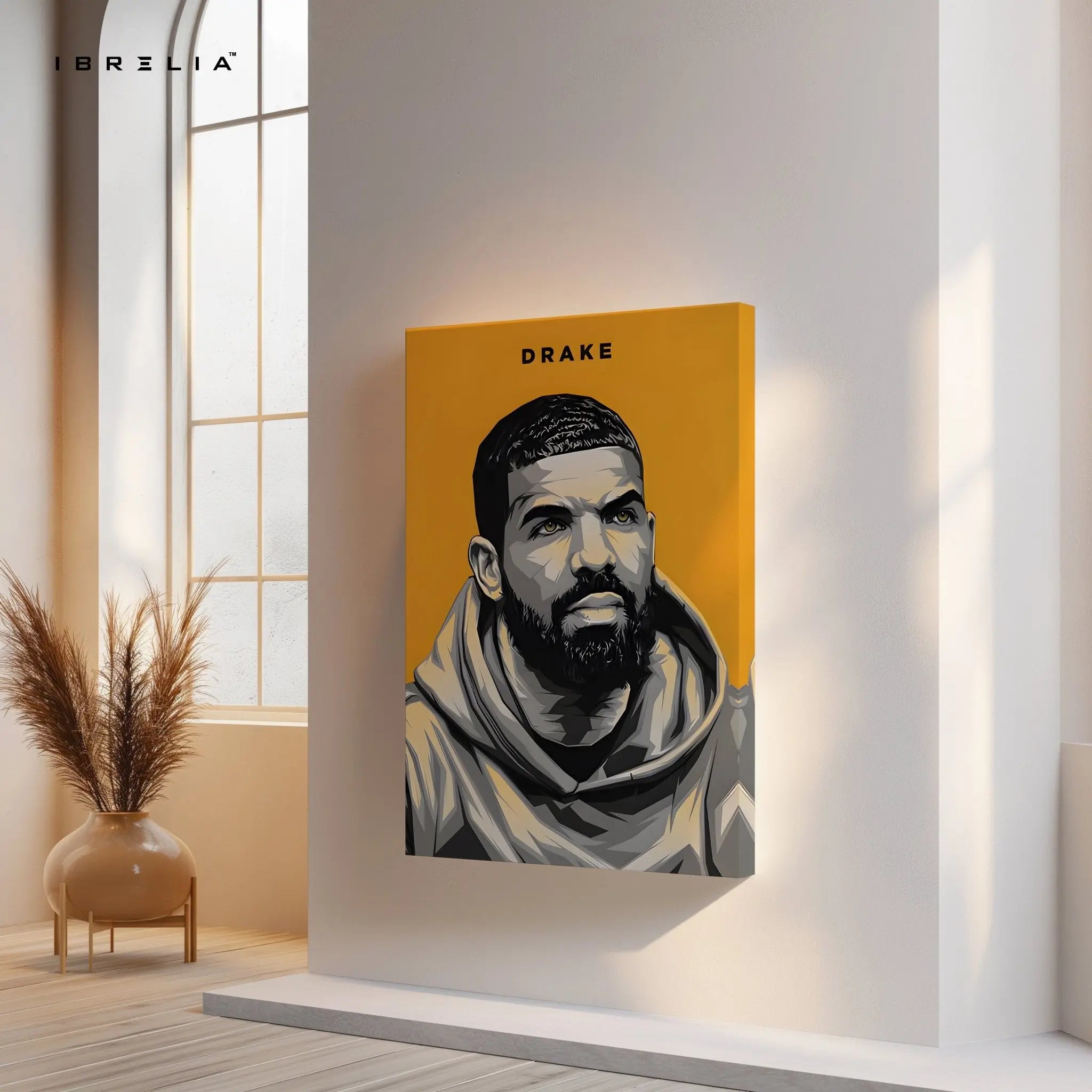 Drake Minimal Portrait Wall Art (Yellow Edition) – The Modern Icon | IBRELIA™ - IBRELIA