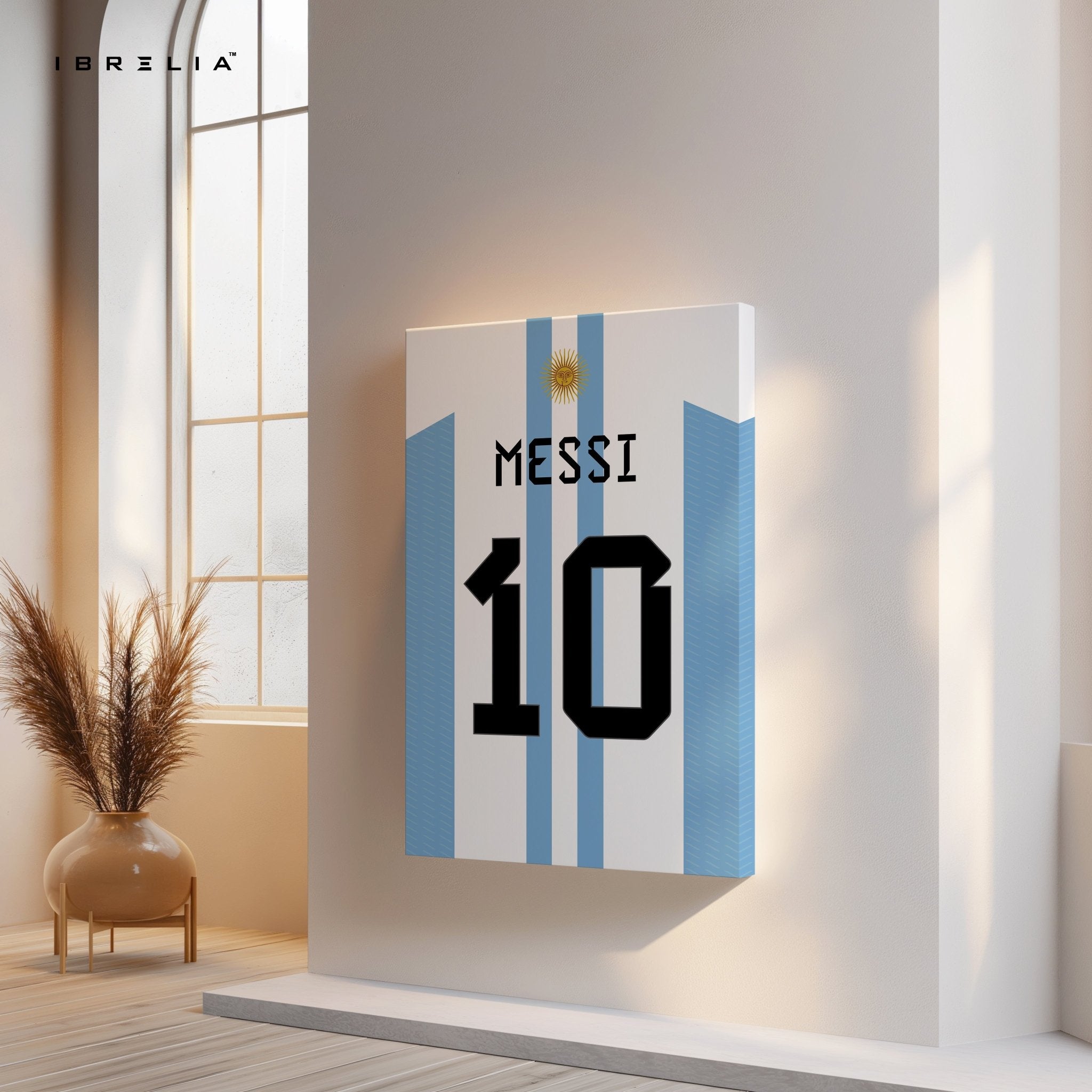 Lionel Messi Argentina No.10 Jersey – 4K Ultra Wrap Frame Wall Art in Pakistan | IBRELIA™ - IBRELIA