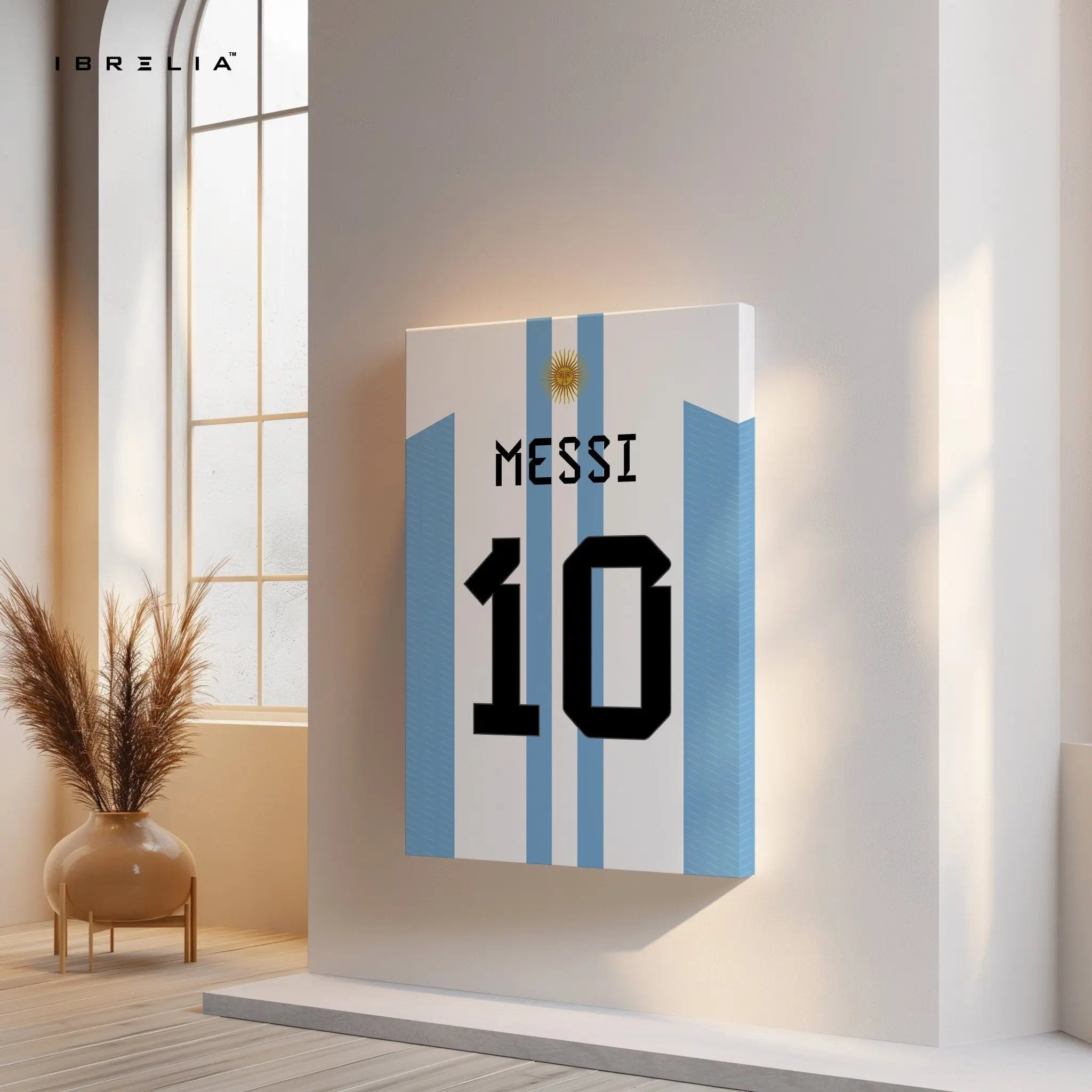 Lionel Messi Argentina No.10 Jersey – 4K Ultra Wrap Frame Wall Art in Pakistan | IBRELIA™ - IBRELIA